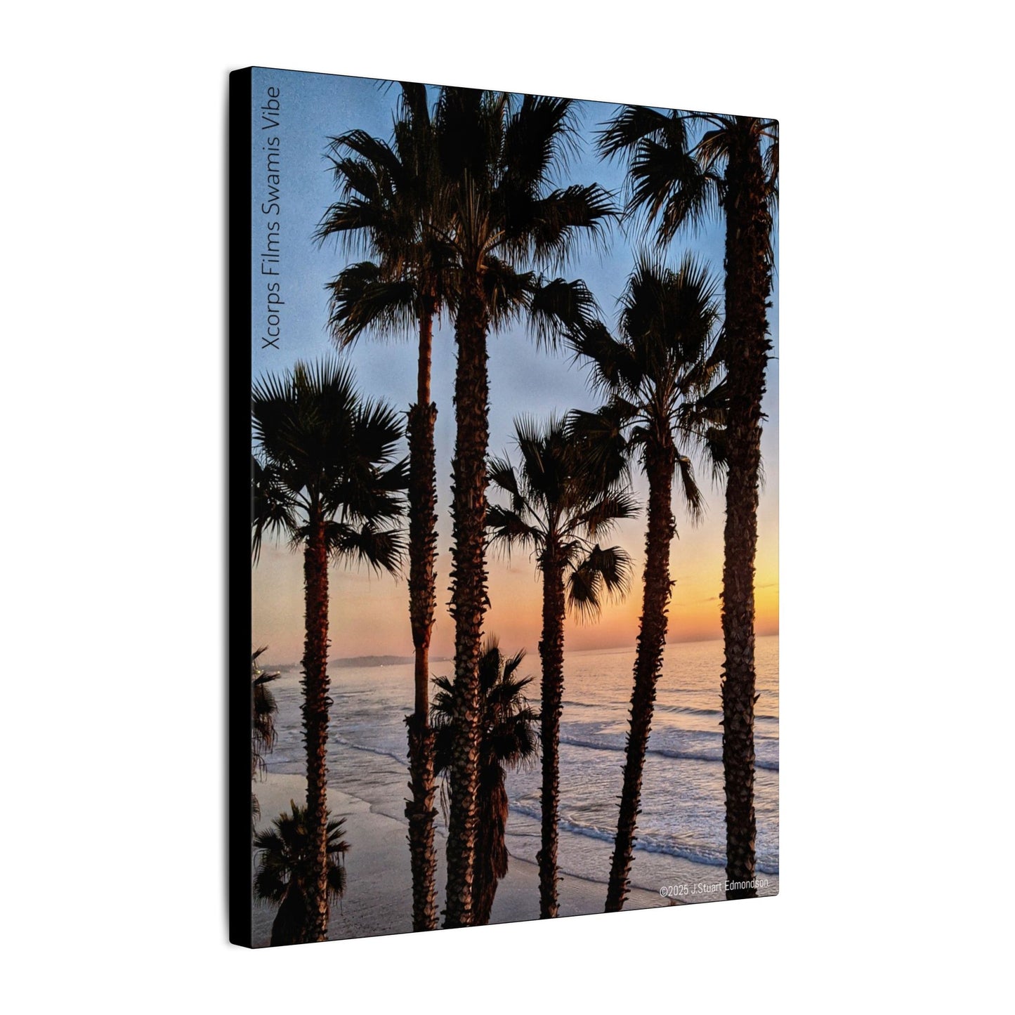 Swamis Vibe Encinitas California JSE Photograph #417 Swamis Park Palm Grove Coastal Sunset Canvas Print, Beach Wall Art, Home Decor, Coastal Decor, Ocean Landscape, Gift for Beach Lovers