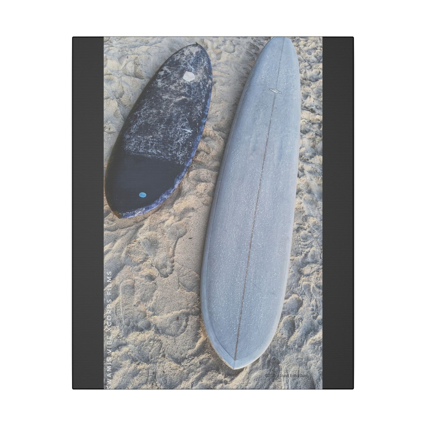 Swamis Vibe Encinitas California JSE Photograph #312 Swamis Surfboards by Ed Burke Surfboard Canvas Art Print, Coastal Home Decor, Beach Wall Art, Surfing Gift, Ocean Vibes, Nautical Wall Hanging