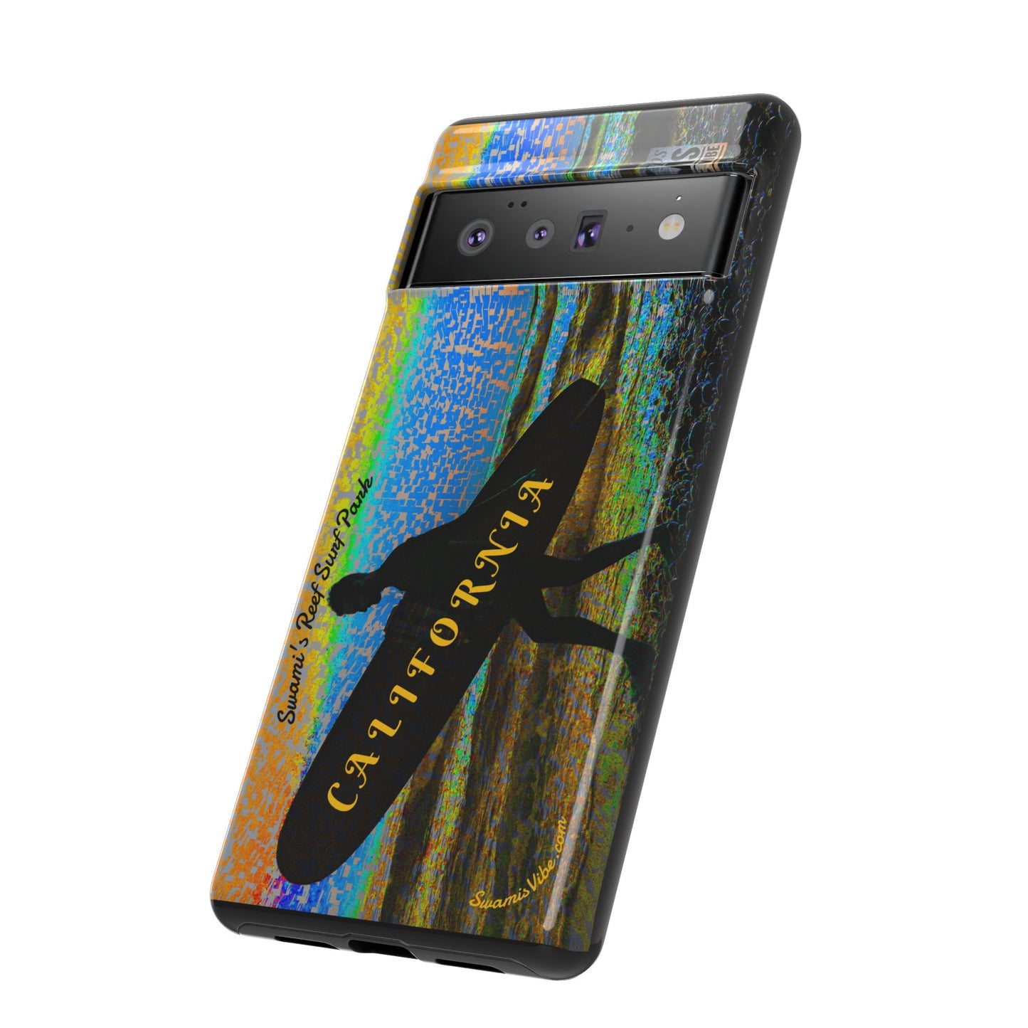 Swamis Vibe Encinitas California JSE Phone Case Designs #1 Swamis Beach Vibe California Surf Phone Case, Tropical Vibes, Ideal for Beach Lovers, Unique Gift for Summer, Vacation Accessories, Trendy Style