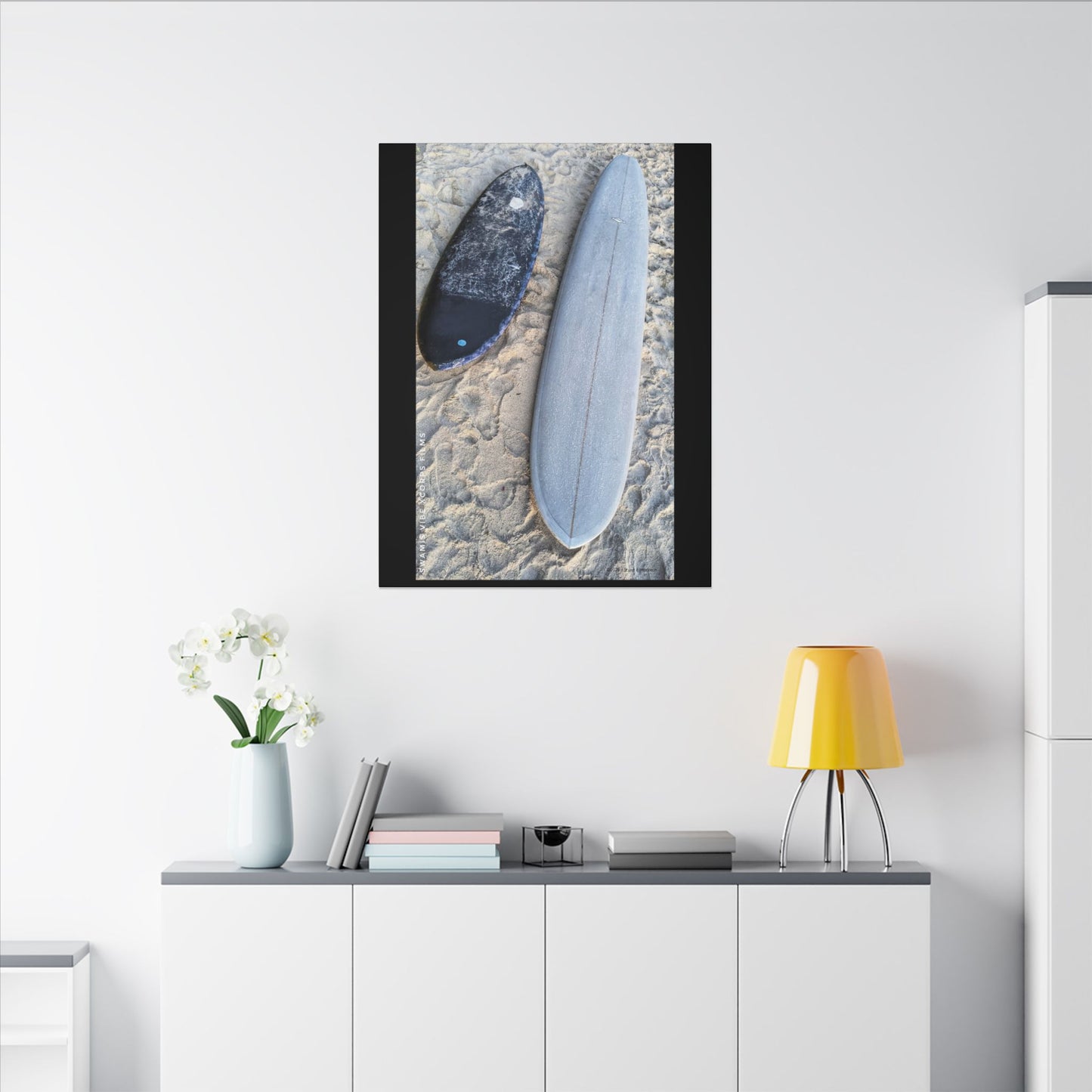 Swamis Vibe Encinitas California JSE Photograph #312 Swamis Surfboards by Ed Burke Surfboard Canvas Art Print, Coastal Home Decor, Beach Wall Art, Surfing Gift, Ocean Vibes, Nautical Wall Hanging