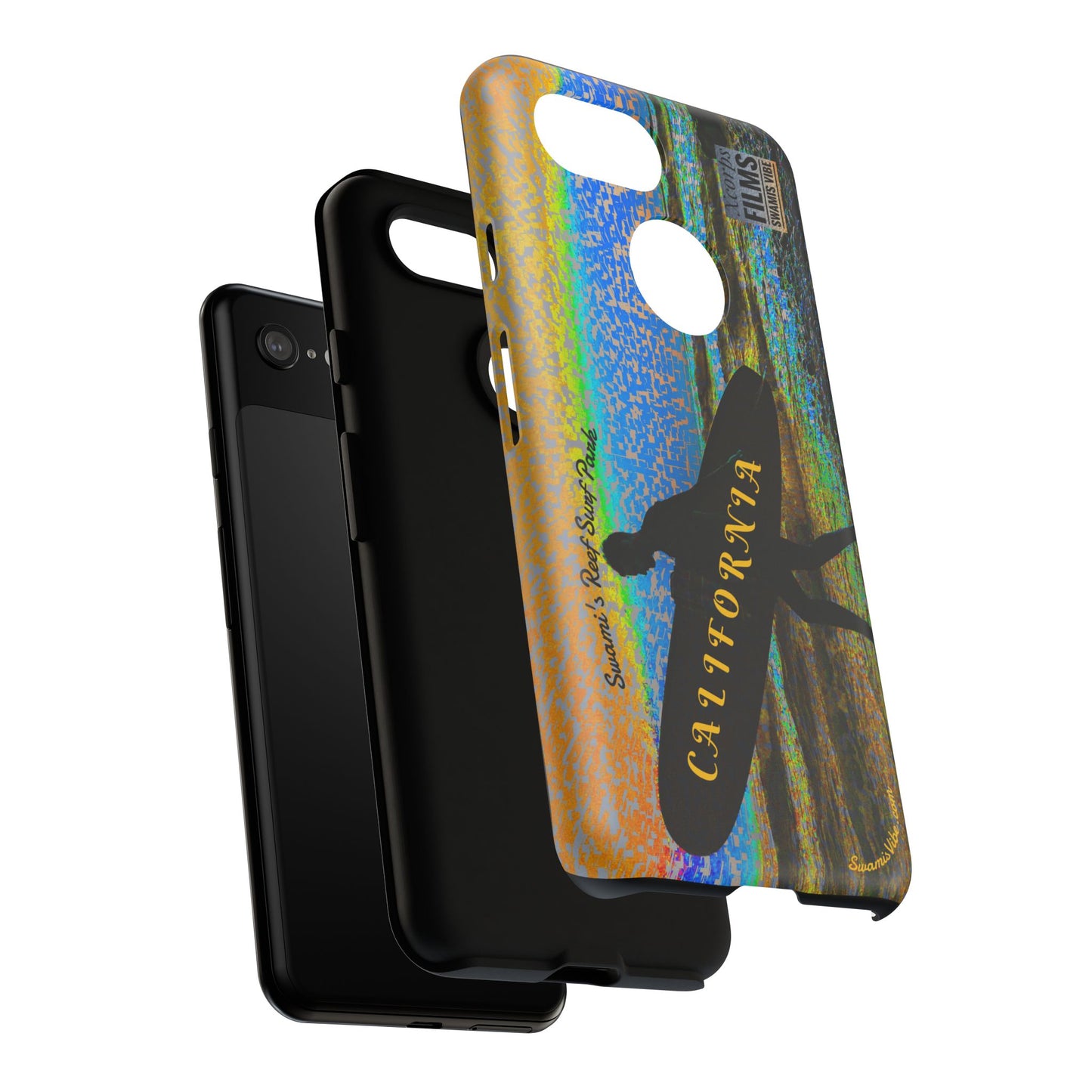 Swamis Vibe Encinitas California JSE Phone Case Designs #1 Swamis Beach Vibe California Surf Phone Case, Tropical Vibes, Ideal for Beach Lovers, Unique Gift for Summer, Vacation Accessories, Trendy Style