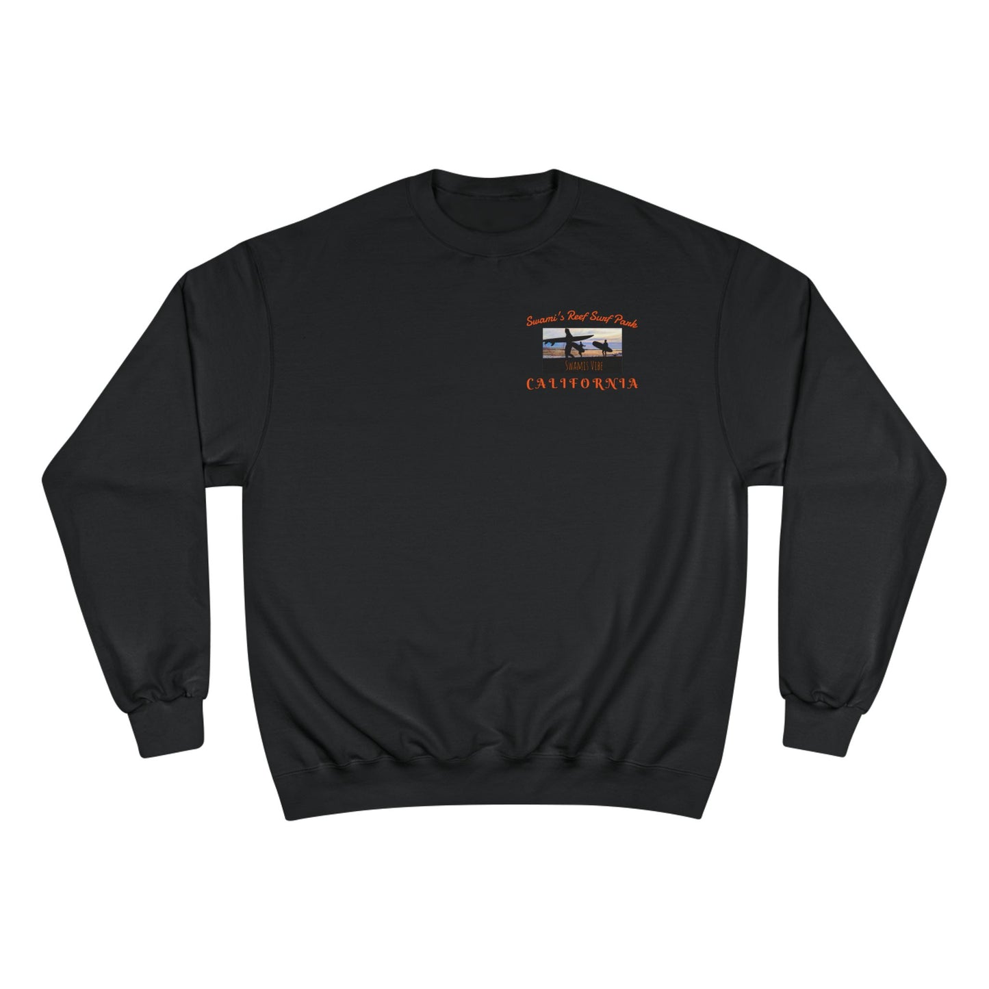 Swamis Vibe Encinitas California JSE Designs #1. Custom Designed Swamis Surf Park Crewneck Unisex Sweatshirt