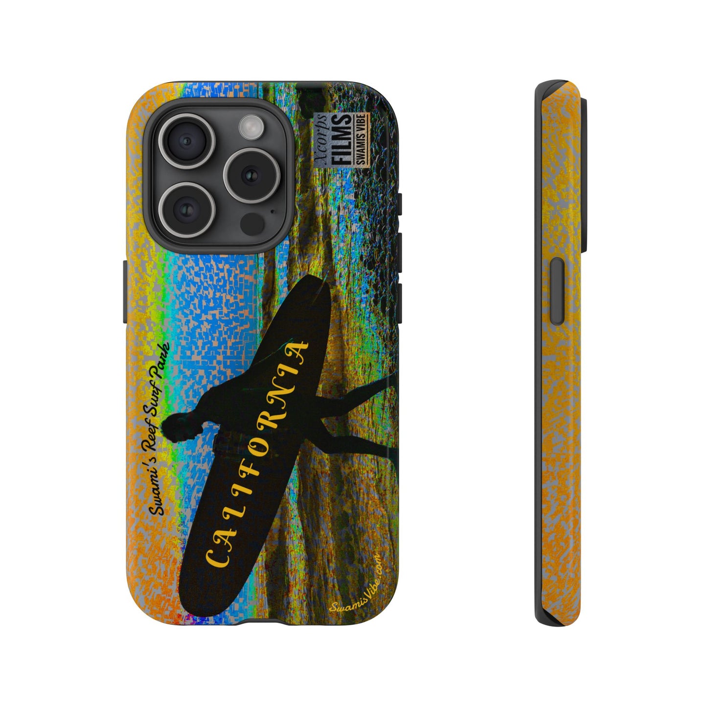 Swamis Vibe Encinitas California JSE Phone Case Designs #1 Swamis Beach Vibe California Surf Phone Case, Tropical Vibes, Ideal for Beach Lovers, Unique Gift for Summer, Vacation Accessories, Trendy Style