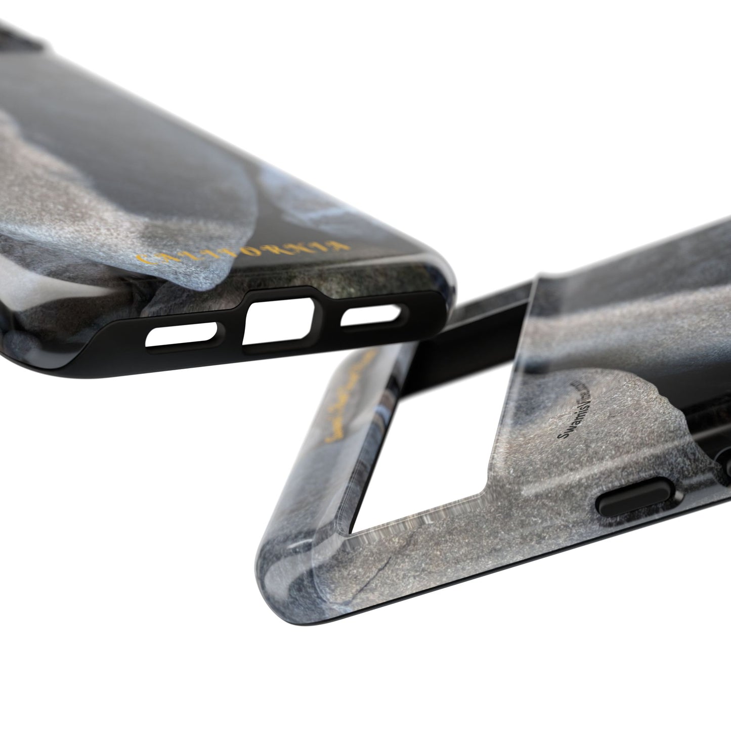 Swamis Vibe Encinitas California JSE Phone Case Designs #3. Swamis Beach Melted Rocks Durable Phone Case with Rock Design, Tough Cases for Outdoorsy Souls, Unique Gift for Nature Lovers, Perfect for Hiking and Adventure