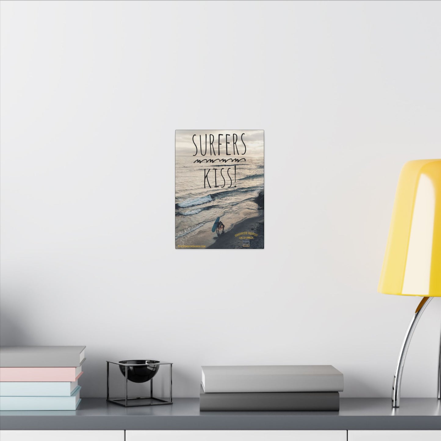 Swamis Vibe Encinitas California JSE Photograph #217 Surfers Kiss Ocean-Inspired Canvas Wall Art, Surf Decor, Beach Lover Gift, Coastal Home Decor, Matt Box Canvas