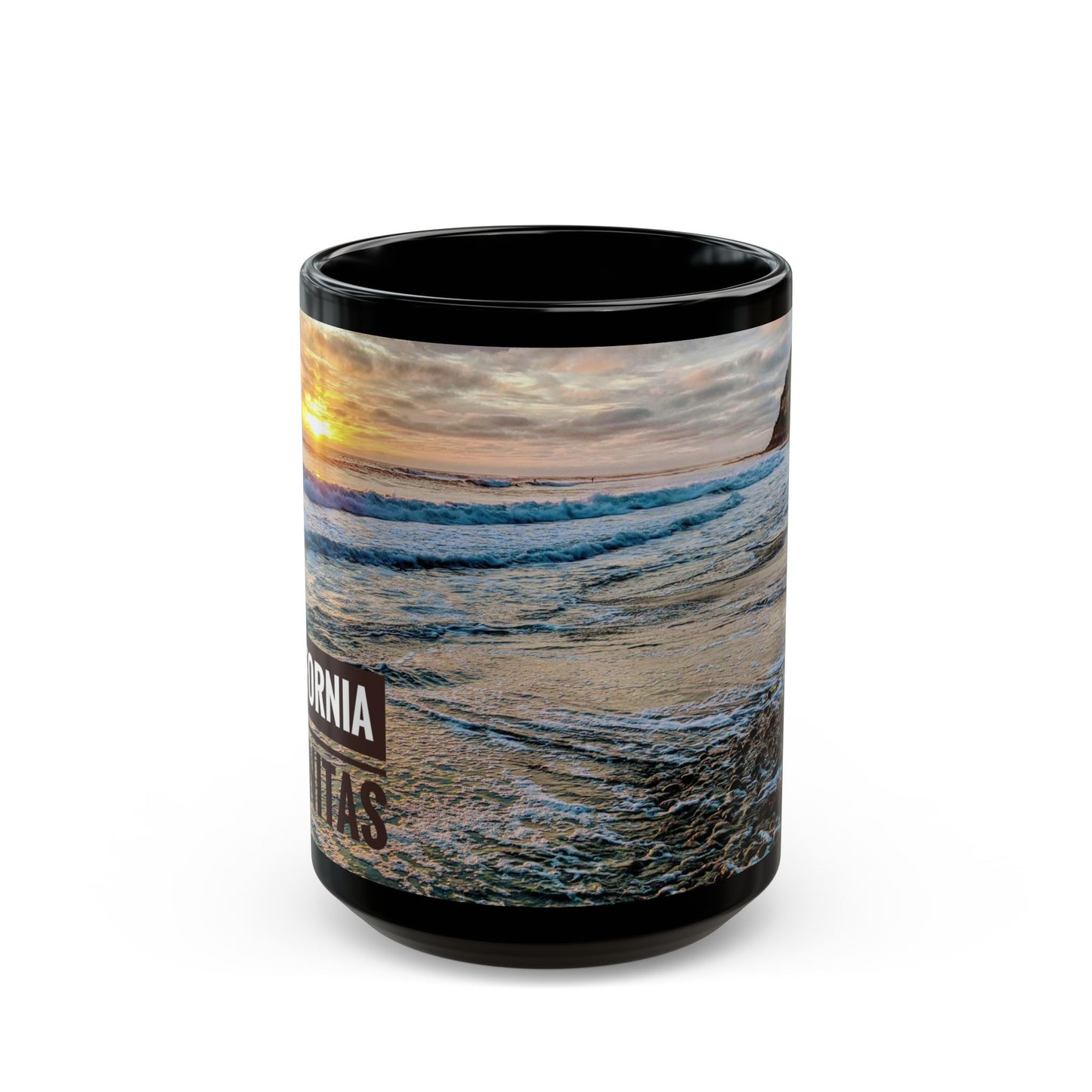Swamis Vibe Encinitas California JSE Designs #4. Xcorps Films Swamis Vibe Ceramic Mug Serene Ocean Sunset Mug, Ideal for Beach Lovers, Great Gift for Birthdays, Holidays, Coffee & Tea Enthusiasts, Relaxing Vibes