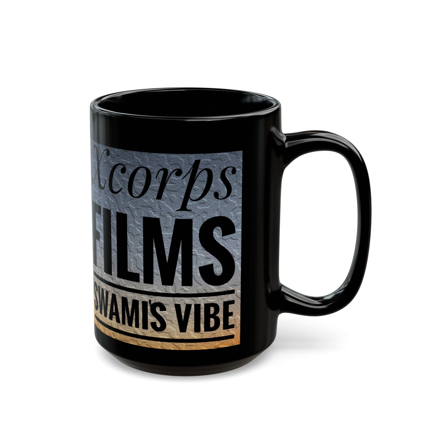 Swamis Vibe Encinitas California JSE Designs #1 Xcorps Films Swamis Vibe Ceramic Mug Swamis Vibe Black Coffee Mug - Stylish Ceramic Drinkware, Filmmaker Gift, Unique Home Decor, Ideal for Birthdays & Celebrations
