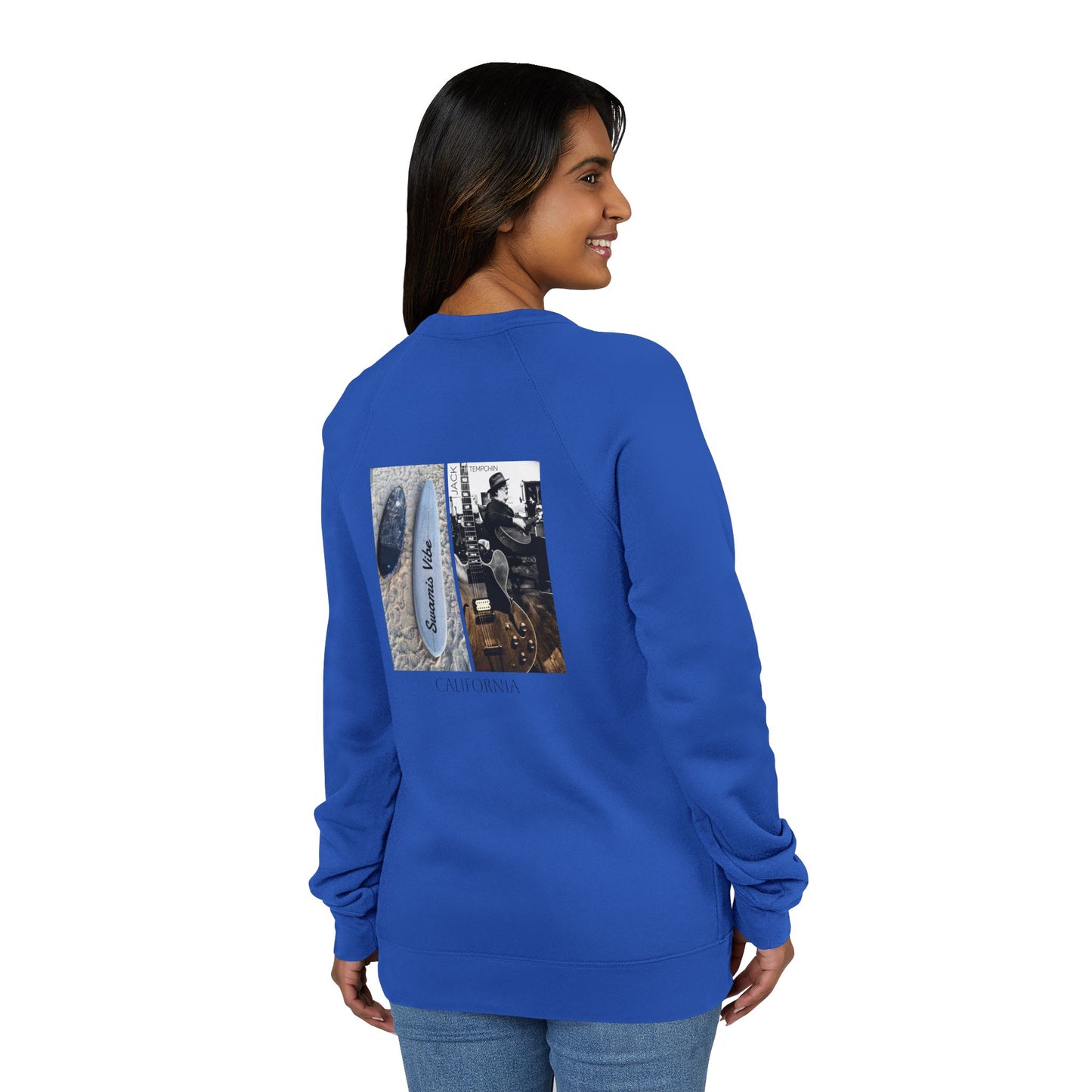 Swamis Vibe Raglan Unisex Sweatshirt — Encinitas Surf Sunset Crew