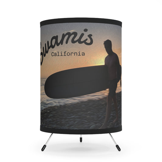 Swamis Vibe Surf and Sunsets Swamis Lamp House Light #3. Swamis Surf Tripod Lamp - Coastal Home Decor, Beach House Accent Light, Relaxing Vibe, Unique Gift for Decor Lovers, Modern Lighting