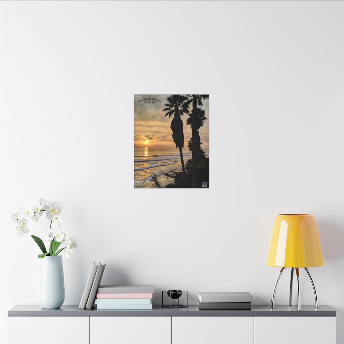 Swamis Vibe Encinitas California JSE Photograph #259 Swamis Winter Sunset Canvas Wall Art, Coastal Home Decor, Beach Vibes, Room Aesthetic, California Sunset, Gift for Ocean Lovers