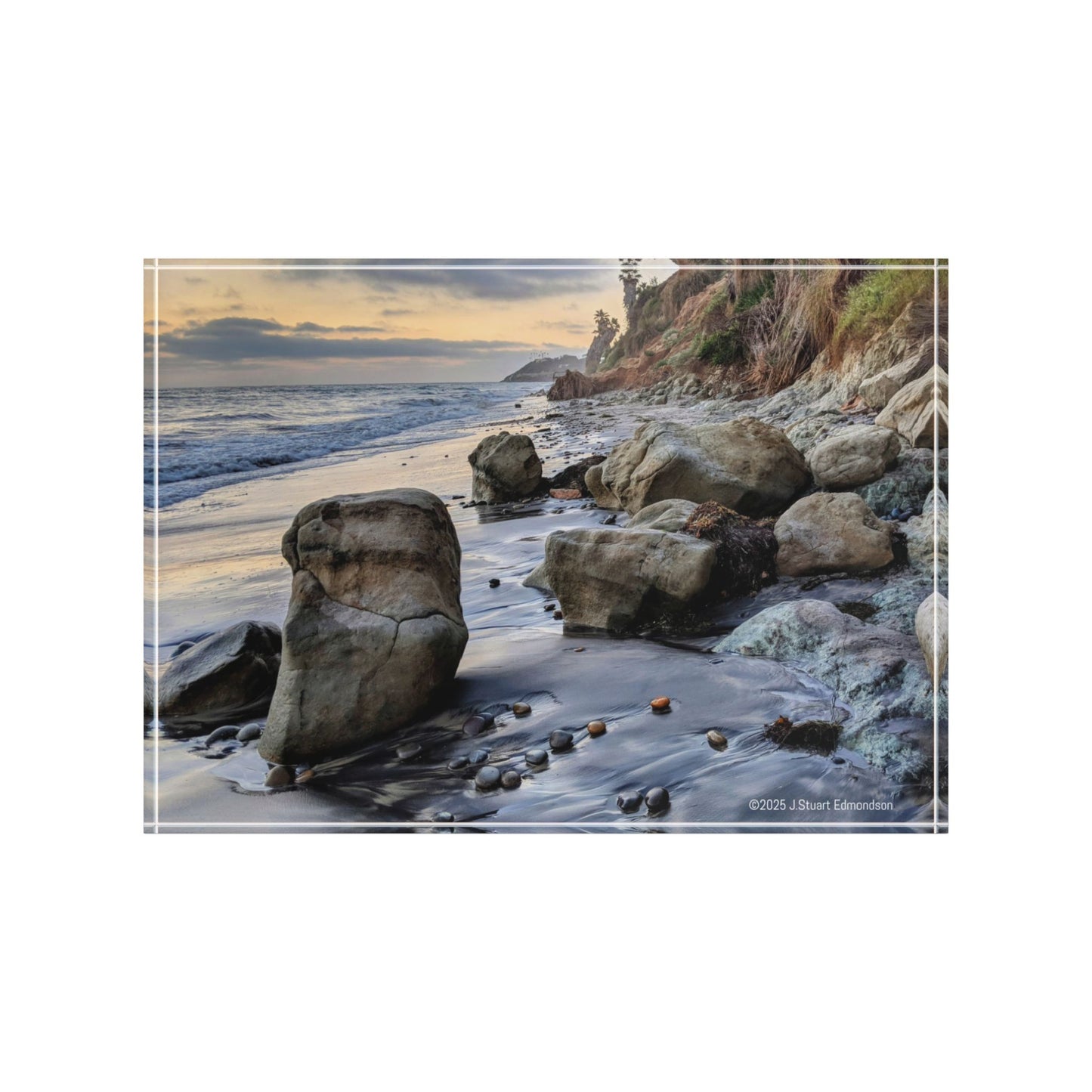Swamis Shoreline #1. Coastal Photo Block Art Display - Ocean Decor, Beach Photography, Home Accent, Gift Idea, Wall Art