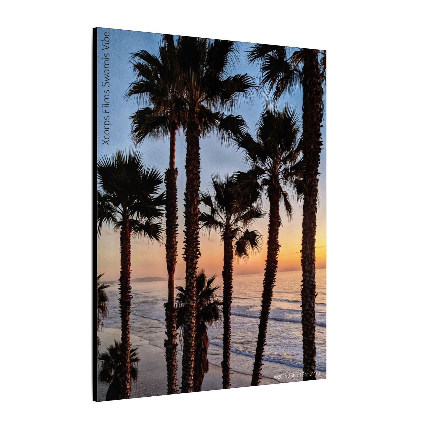 Swamis Vibe Encinitas California JSE Photograph #417 Swamis Park Palm Grove Coastal Sunset Canvas Print, Beach Wall Art, Home Decor, Coastal Decor, Ocean Landscape, Gift for Beach Lovers