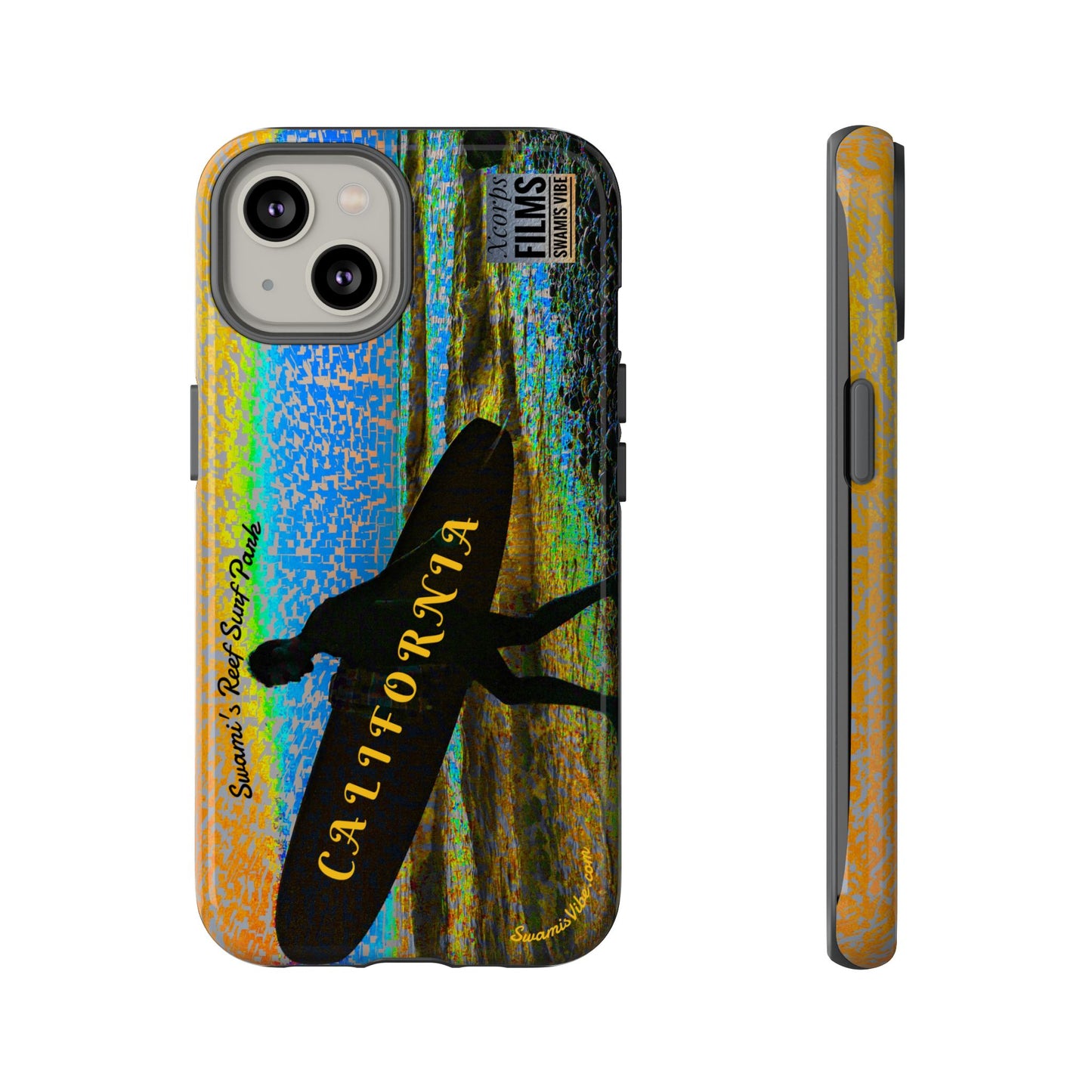 Swamis Vibe Encinitas California JSE Phone Case Designs #1 Swamis Beach Vibe California Surf Phone Case, Tropical Vibes, Ideal for Beach Lovers, Unique Gift for Summer, Vacation Accessories, Trendy Style