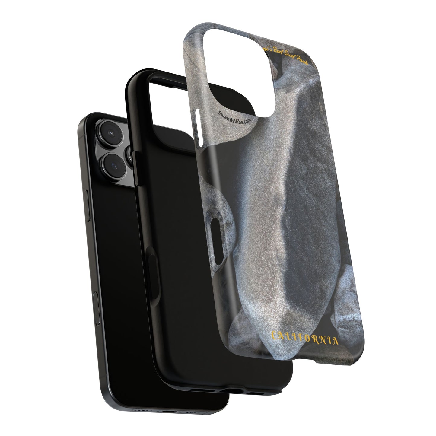 Swamis Vibe Encinitas California JSE Phone Case Designs #3. Swamis Beach Melted Rocks Durable Phone Case with Rock Design, Tough Cases for Outdoorsy Souls, Unique Gift for Nature Lovers, Perfect for Hiking and Adventure