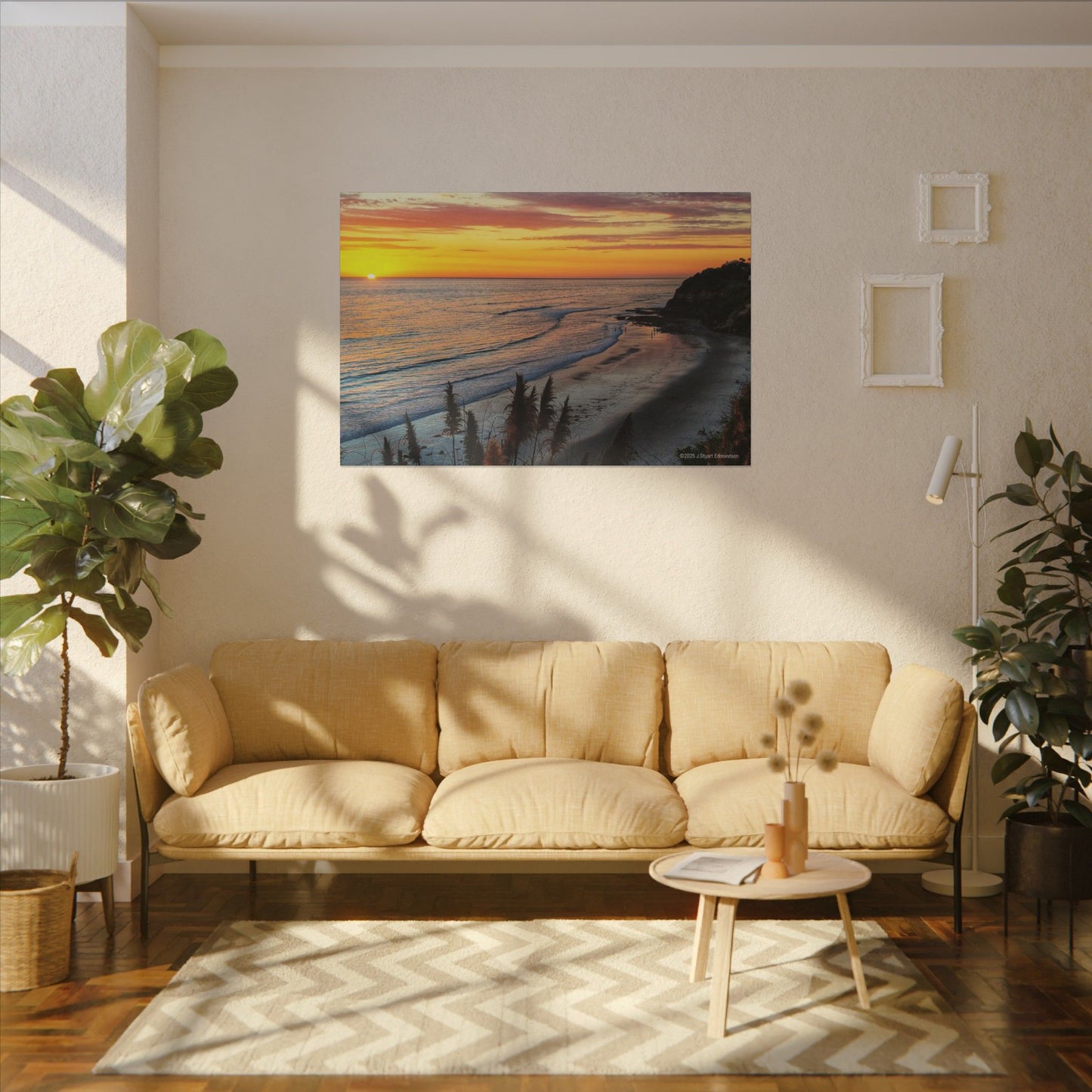 Swamis Vibe Encinitas California JSE Photograph #529 Swamis Point Sunset Surfing Wall Art, Stretched Canvas Print, Coastal Decor, Beach House Artwork, Swamis Sunset Scene, Nautical Gift