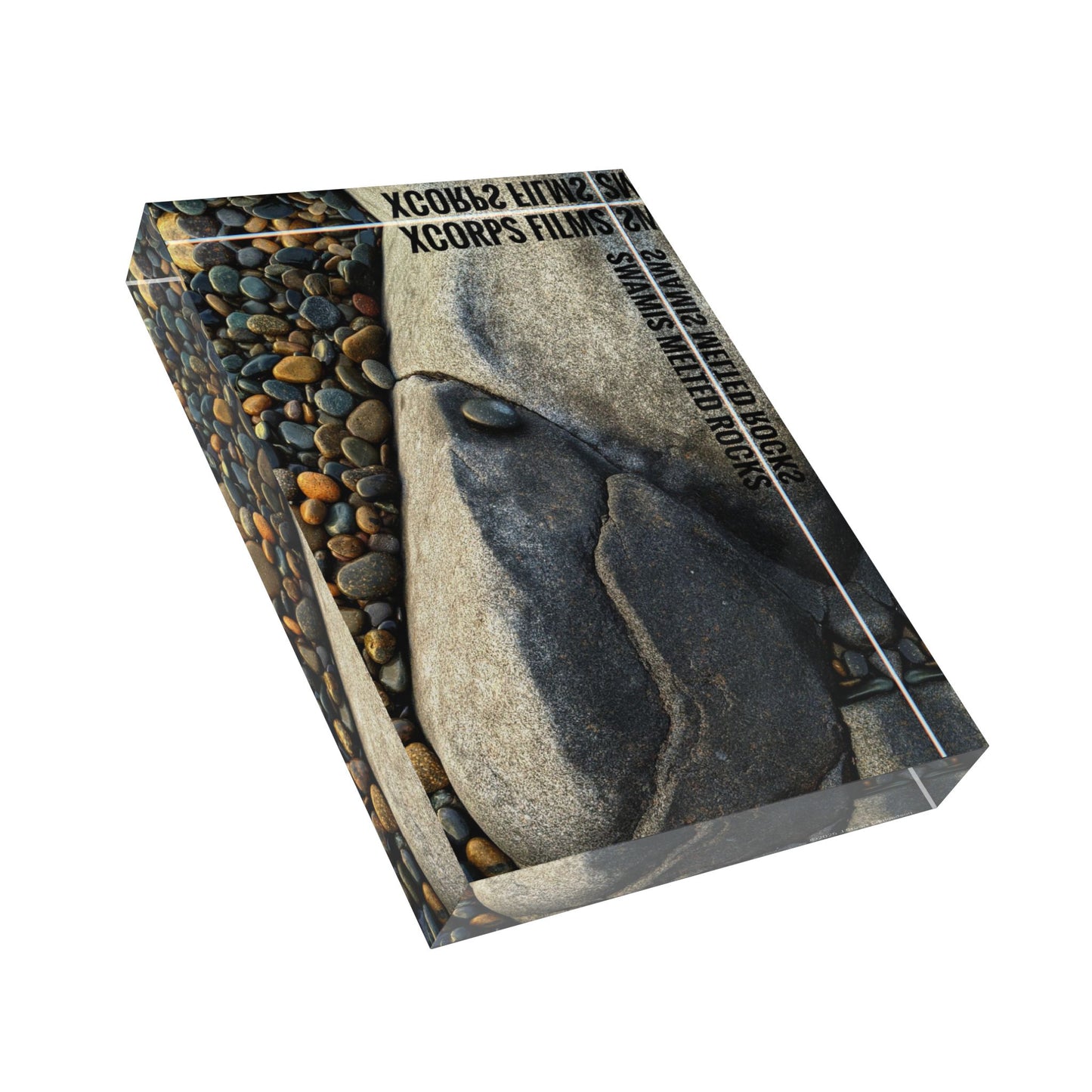 Surf and Sunsets Swamis Melted Rocks Xcorps Films Artistic Photo Block Display, Unique Home Decor, Modern Gift Idea, Landscape Photography, Minimalist Art Piece