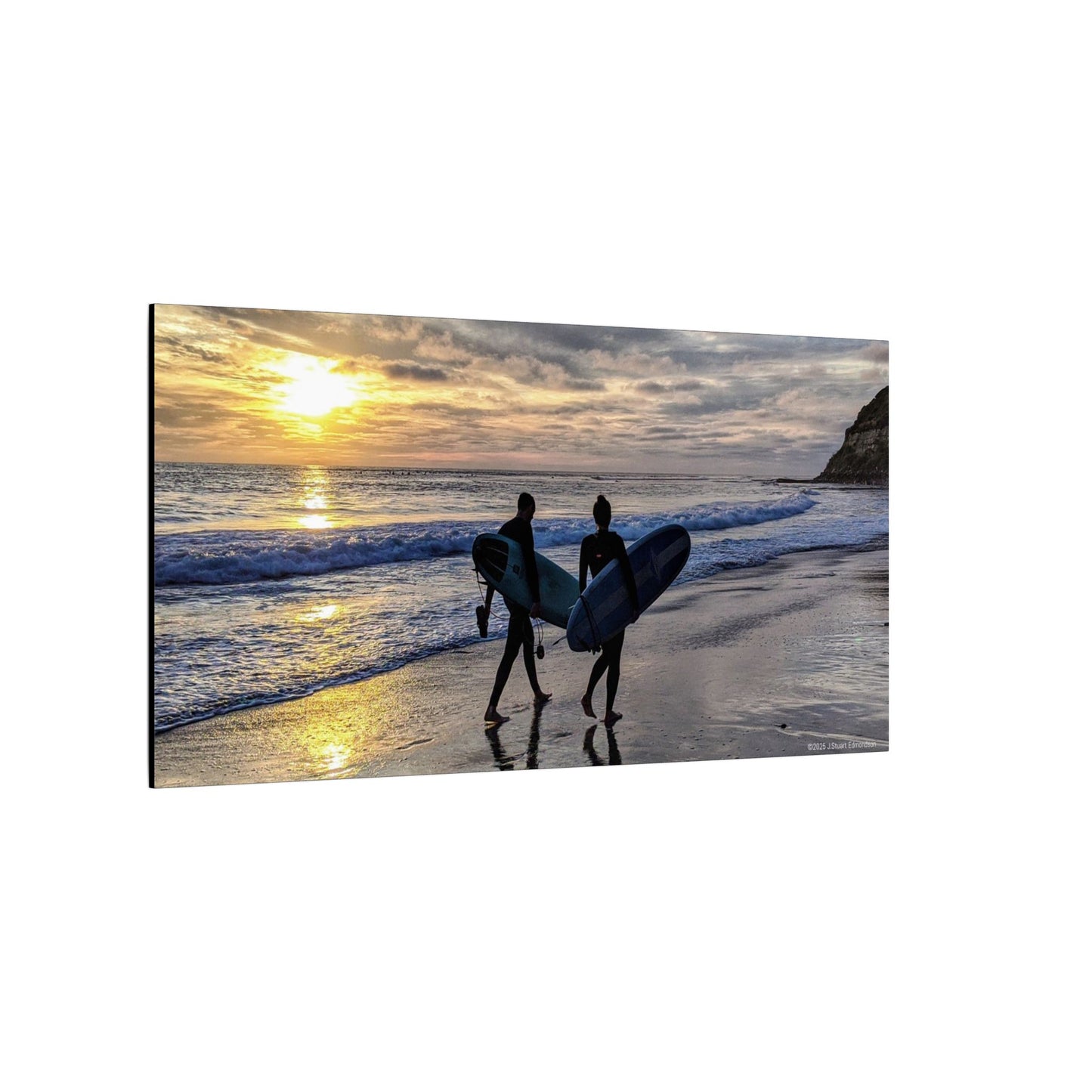 Swamis Vibe Encinitas California JSE Photograph #431 Swamis Silver Sunset Surfers Sunset Surfing Canvas Wall Art | Beach Decor, Ocean Sunset, Surfing Artwork, Home Decor, Gift for Surfers