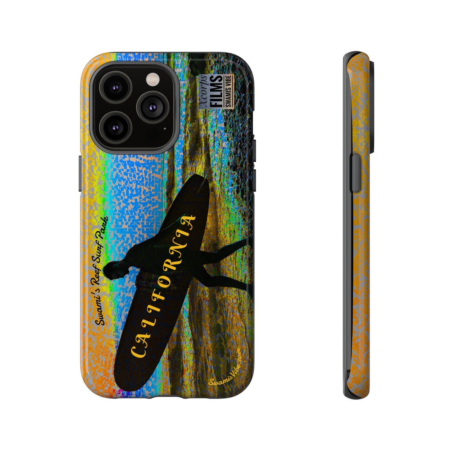 Swamis Vibe Encinitas California JSE Phone Case Designs #1 Swamis Beach Vibe California Surf Phone Case, Tropical Vibes, Ideal for Beach Lovers, Unique Gift for Summer, Vacation Accessories, Trendy Style