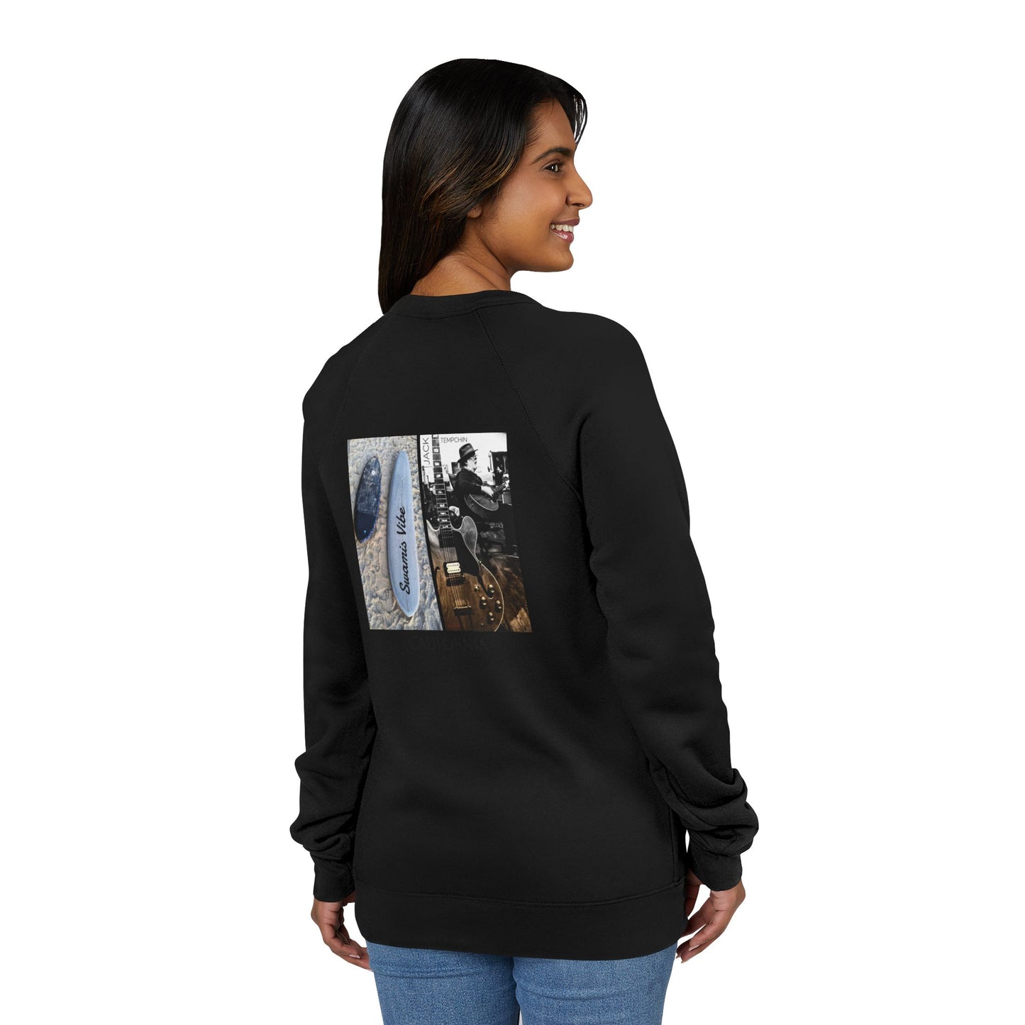 Swamis Vibe Raglan Unisex Sweatshirt — Encinitas Surf Sunset Crew