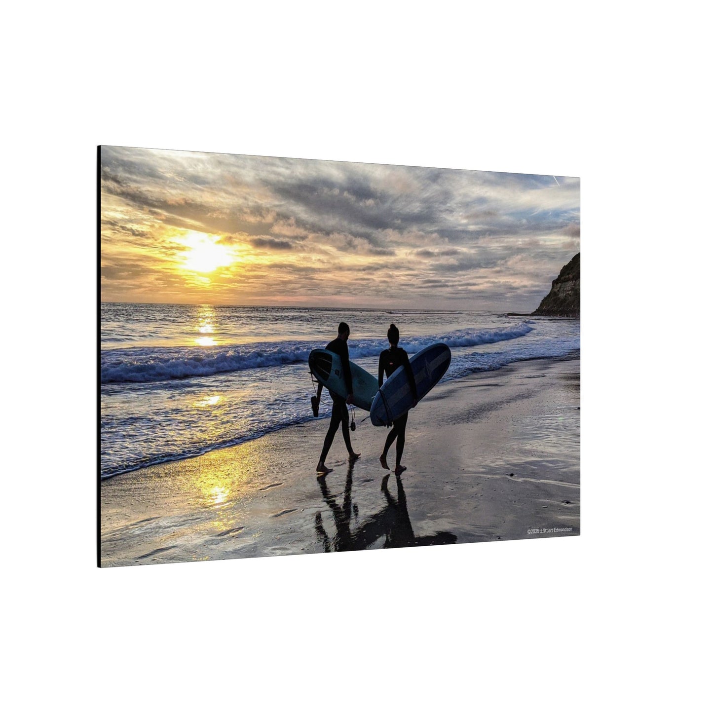 Swamis Vibe Encinitas California JSE Photograph #431 Swamis Silver Sunset Surfers Sunset Surfing Canvas Wall Art | Beach Decor, Ocean Sunset, Surfing Artwork, Home Decor, Gift for Surfers