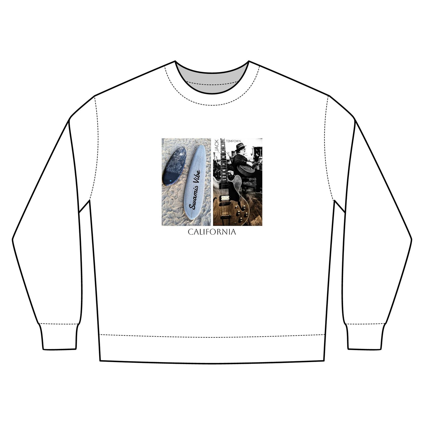 Surf Photo Urban Unisex Crewneck Sweatshirt — California Coastal Vibes Beach JSE Photo Surfing Design