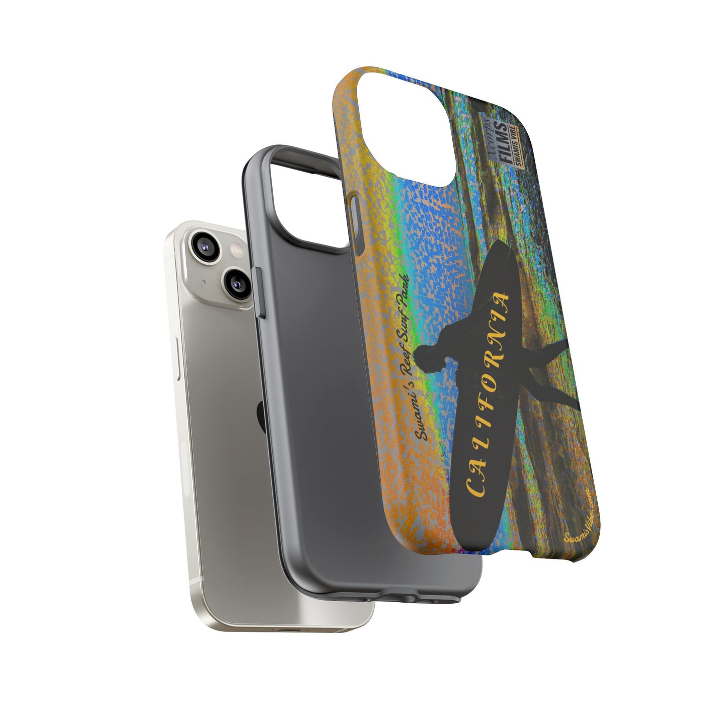 Swamis Vibe Encinitas California JSE Phone Case Designs #1 Swamis Beach Vibe California Surf Phone Case, Tropical Vibes, Ideal for Beach Lovers, Unique Gift for Summer, Vacation Accessories, Trendy Style