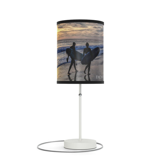 Swamis Vibe Beach Sunset Surfers #7. Desk Table Lamp Surf-Themed Table Lamp, Perfect for Beach Lovers, Coastal Decor, Home Lighting, Gift for Surfers, Nautical Room Accent