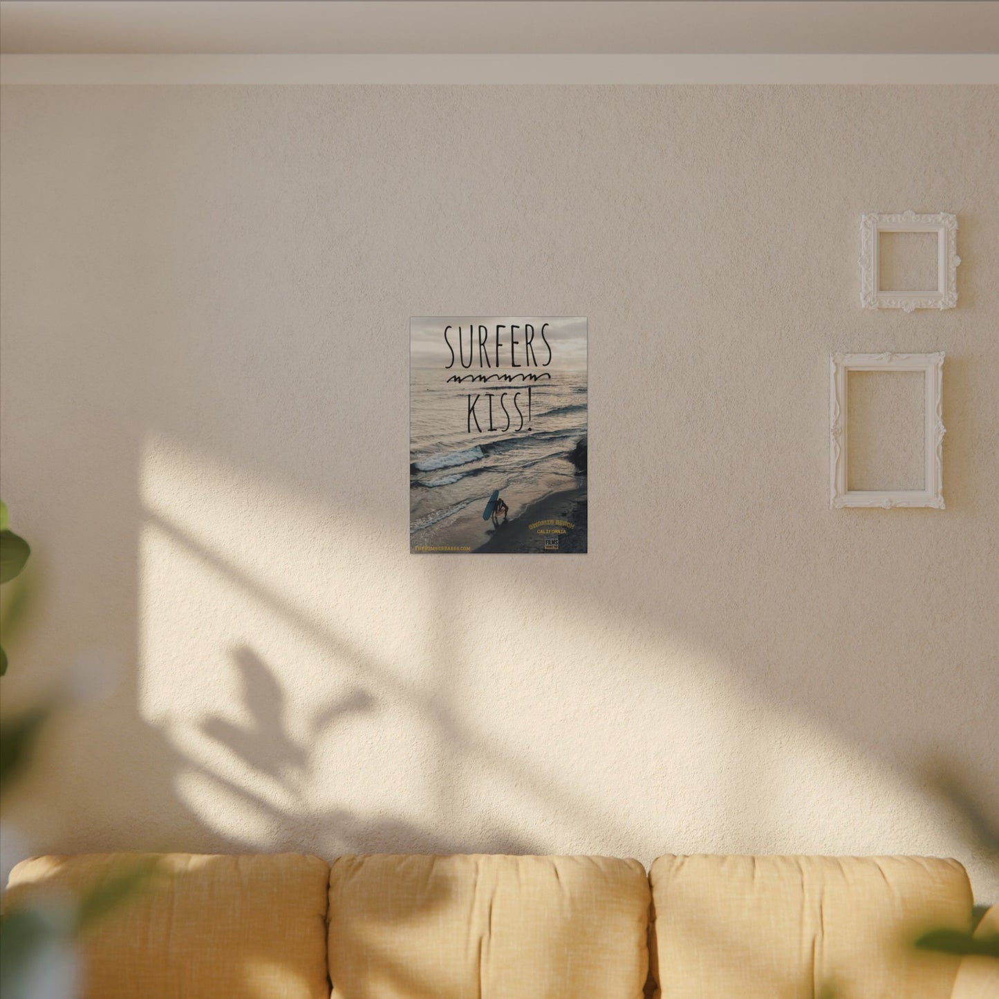 Swamis Vibe Encinitas California JSE Photograph #217 Surfers Kiss Ocean-Inspired Canvas Wall Art, Surf Decor, Beach Lover Gift, Coastal Home Decor, Matt Box Canvas