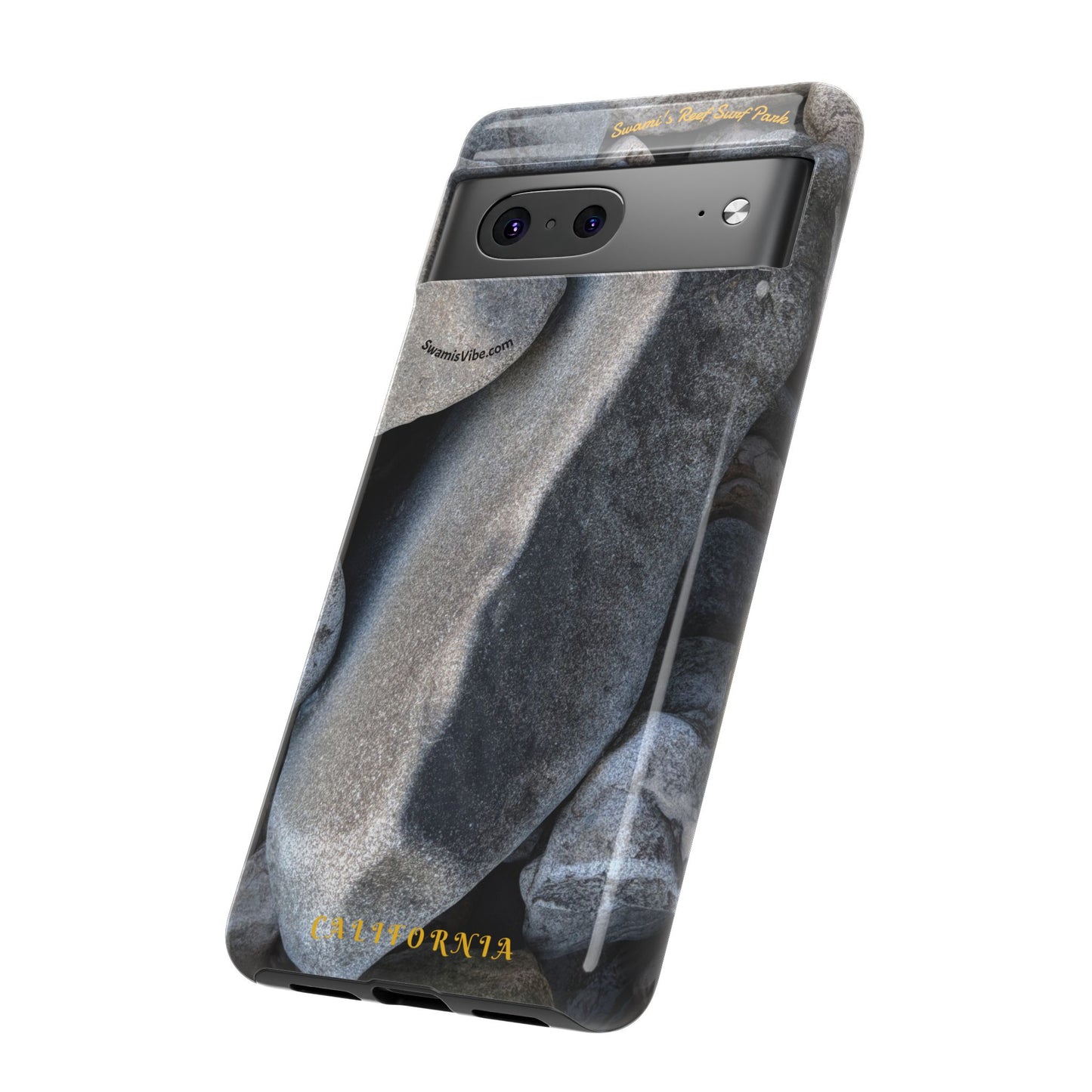 Swamis Vibe Encinitas California JSE Phone Case Designs #3. Swamis Beach Melted Rocks Durable Phone Case with Rock Design, Tough Cases for Outdoorsy Souls, Unique Gift for Nature Lovers, Perfect for Hiking and Adventure