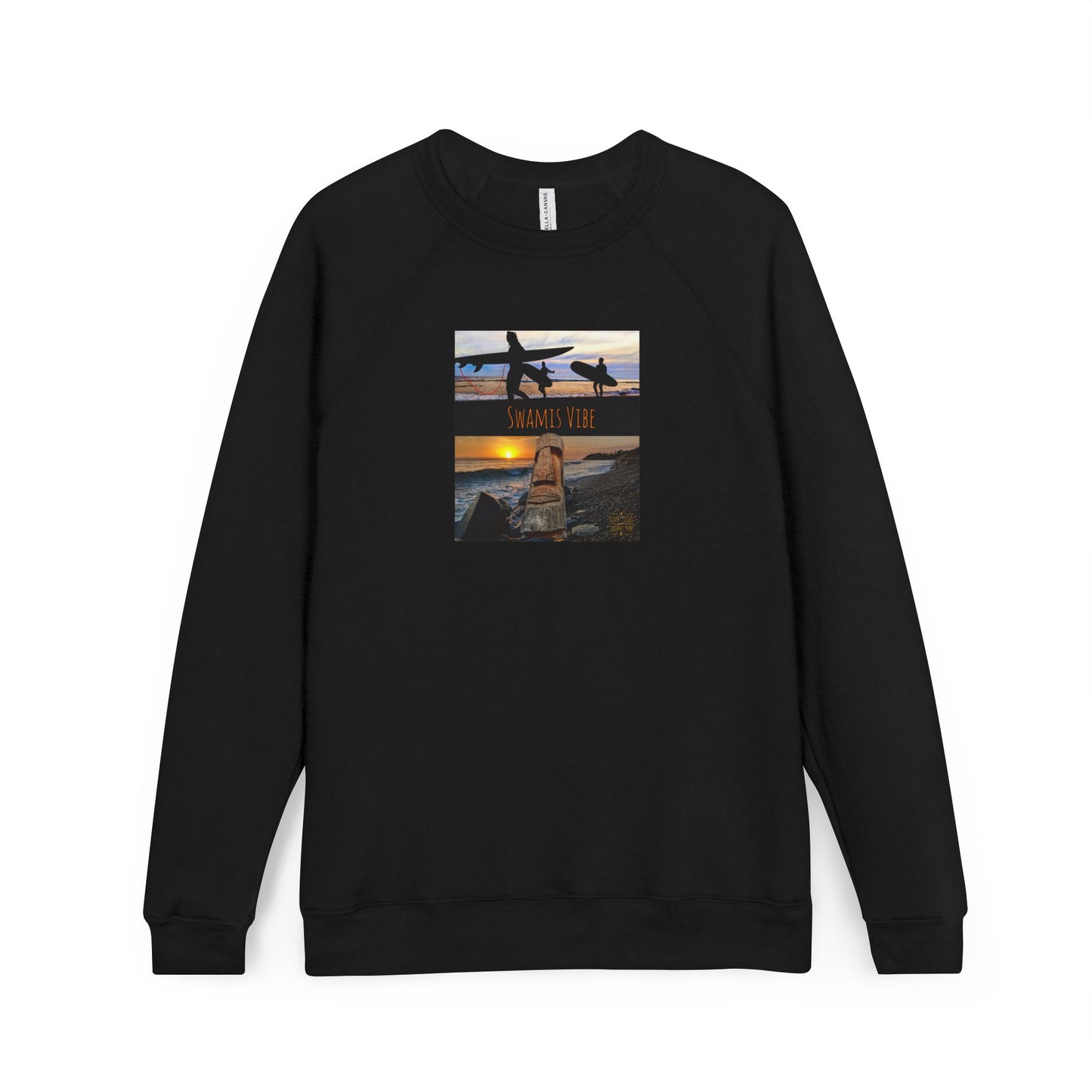 Swamis Vibe Raglan Unisex Sweatshirt — Encinitas Surf Sunset Crew