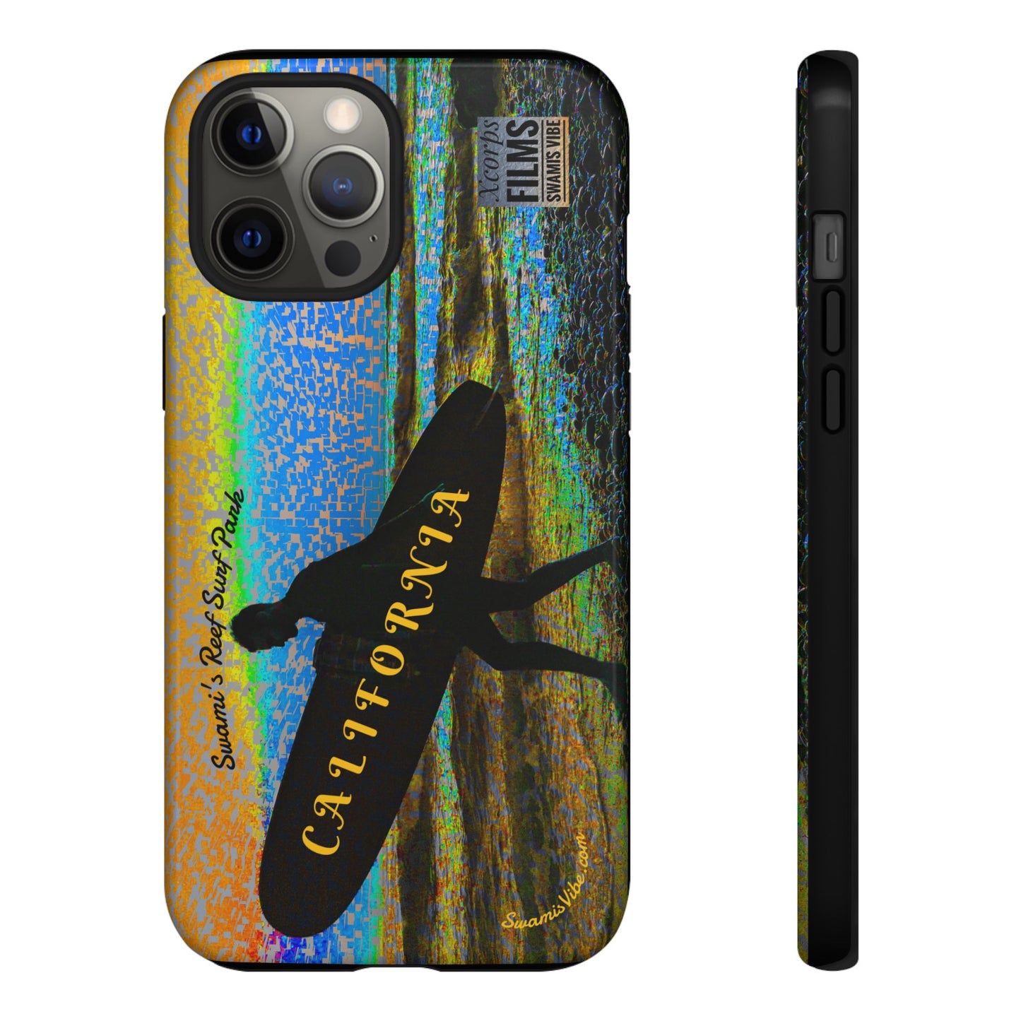 Swamis Vibe Encinitas California JSE Phone Case Designs #1 Swamis Beach Vibe California Surf Phone Case, Tropical Vibes, Ideal for Beach Lovers, Unique Gift for Summer, Vacation Accessories, Trendy Style