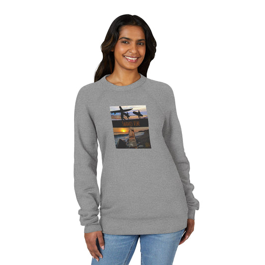 Swamis Vibe Raglan Unisex Sweatshirt — Encinitas Surf Sunset Crew