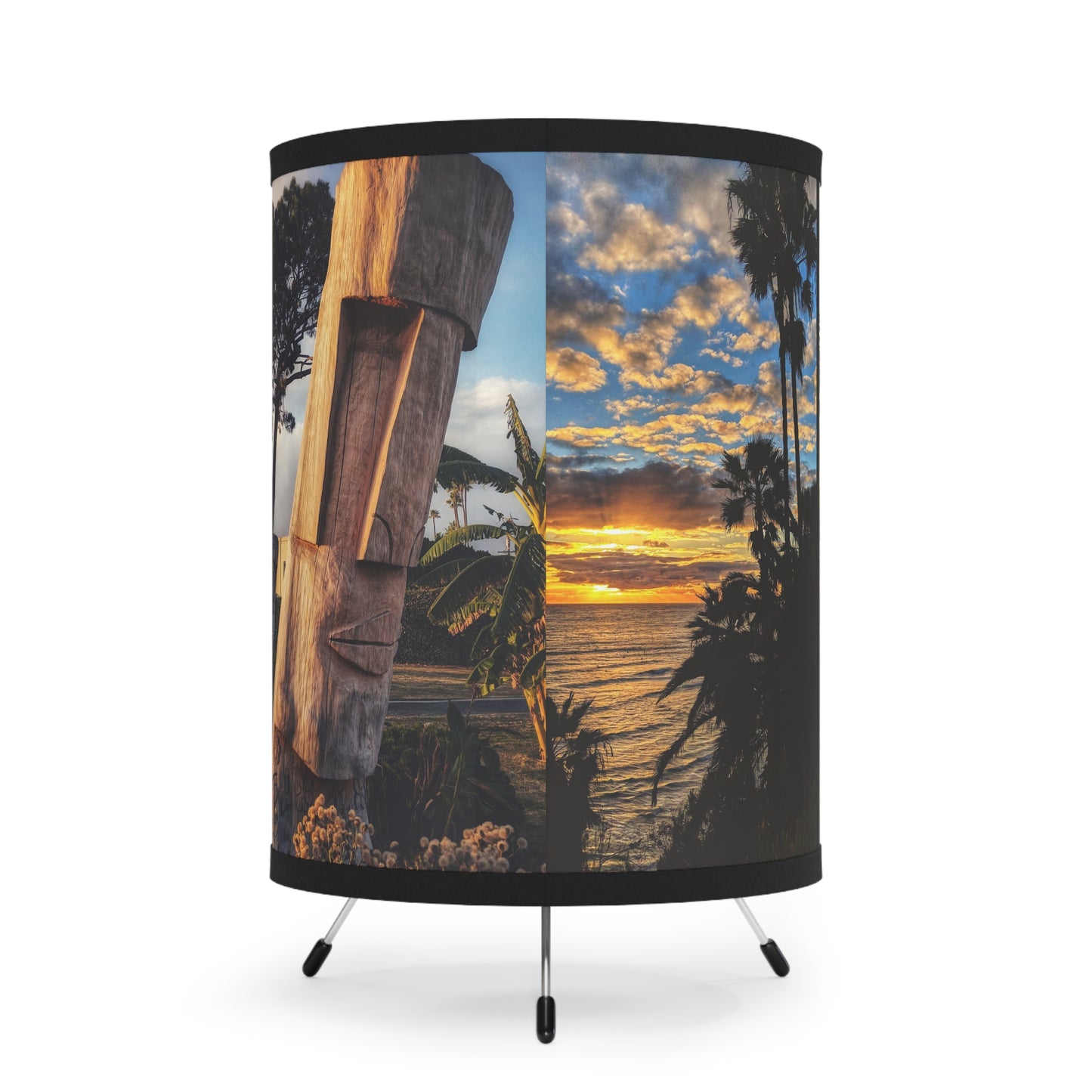 Swamis Vibe Surf and Sunsets Photo Lamp #1. Tripod Lamp | Coastal Inspired Home Decor, Stylish Lighting for Living Rooms, Unique Gifts for Beach Lovers, Functional Art, US/CA Plug