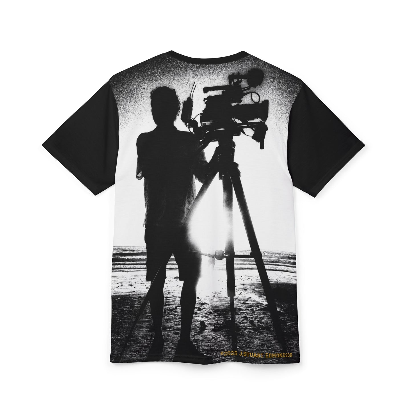Swamis Vibe Encinitas California JSE Designs #8. Production Camera Unisex T Ocean Sunset Tee, Relaxed Fit T-Shirt for Beach Lovers, Vacation Wear, Graphic Tee, Summer Gift, Nature Enthusiast