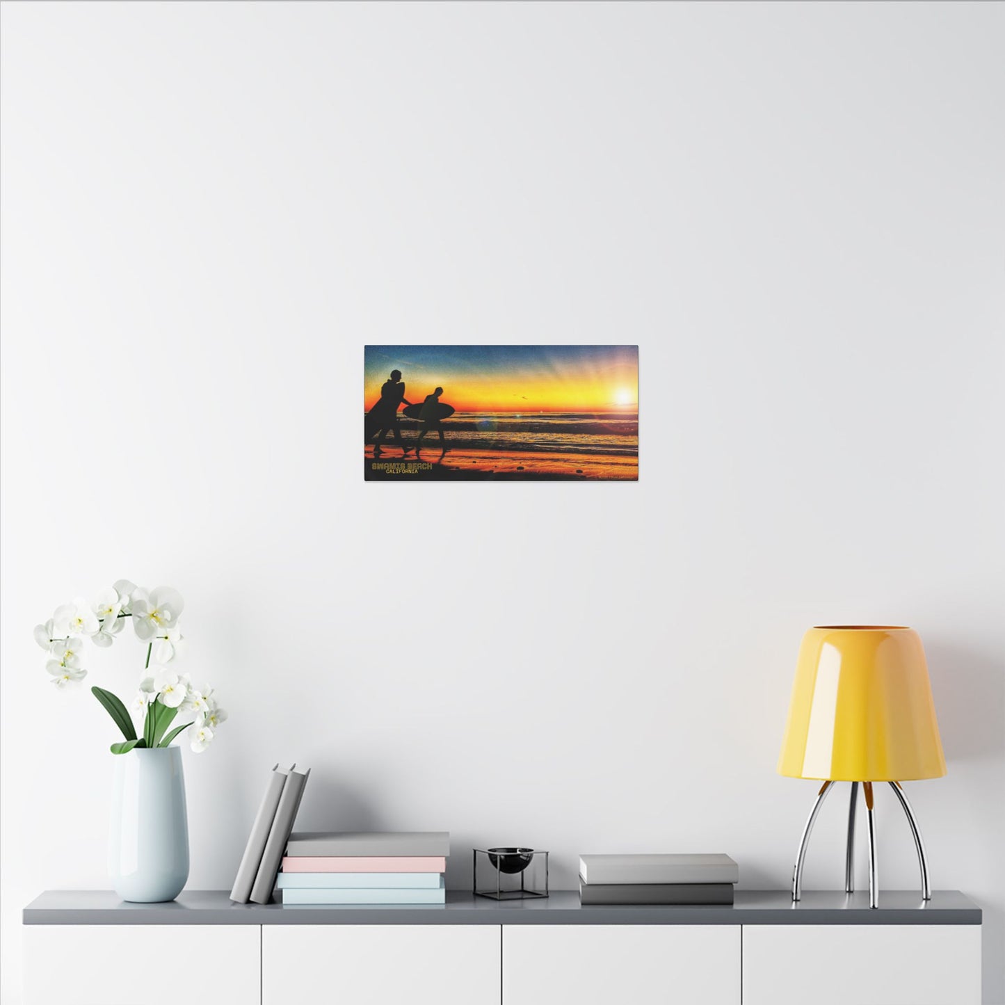 Swamis Vibe Encinitas California JSE Photograph #115 Spirited Swamis Surfers Sunset Sunset Surfing Matte Canvas Print, Surfer Wall Art, Beach Home Decor, Gift for Surf Lovers, Coastal Living, Ocean Art