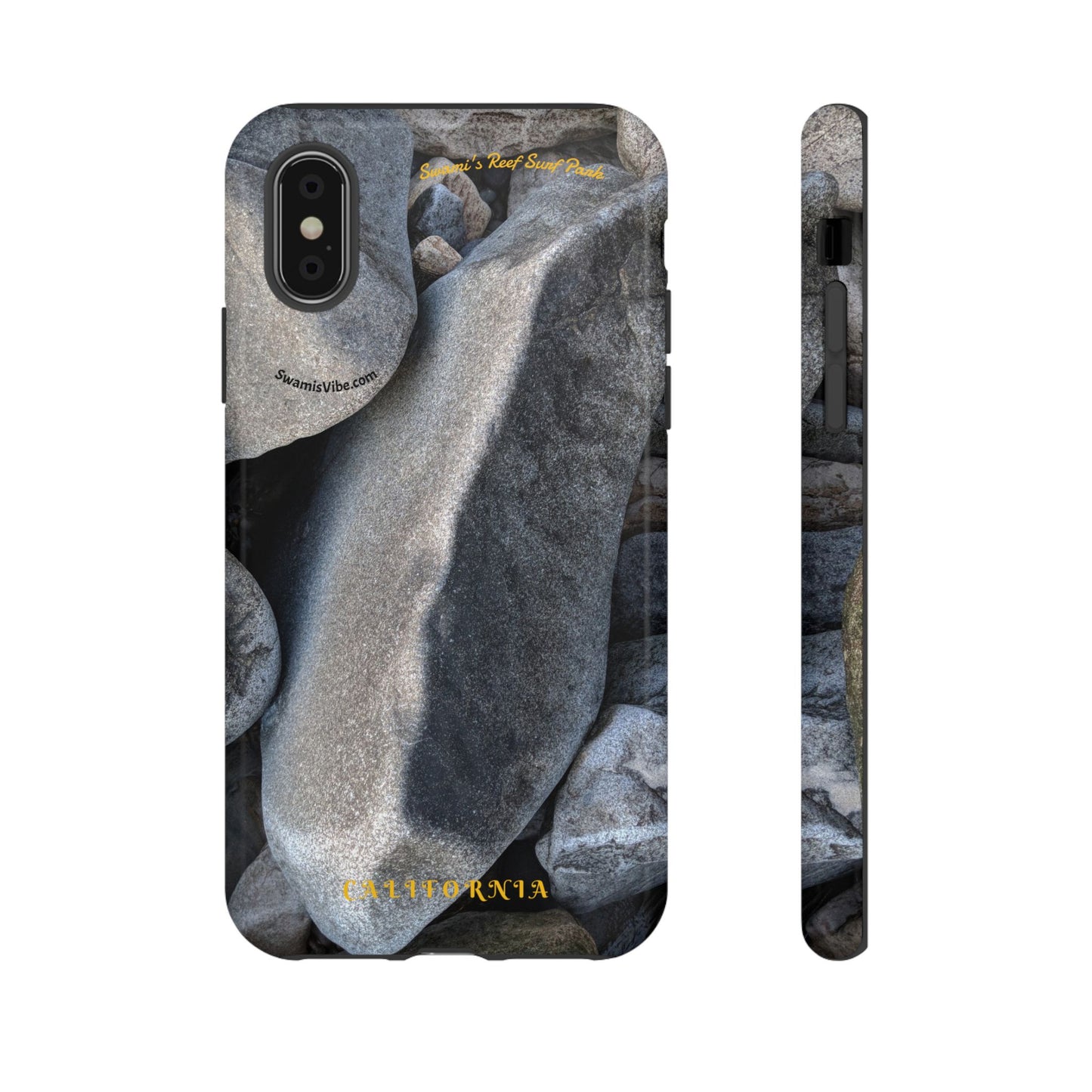 Swamis Vibe Encinitas California JSE Phone Case Designs #3. Swamis Beach Melted Rocks Durable Phone Case with Rock Design, Tough Cases for Outdoorsy Souls, Unique Gift for Nature Lovers, Perfect for Hiking and Adventure