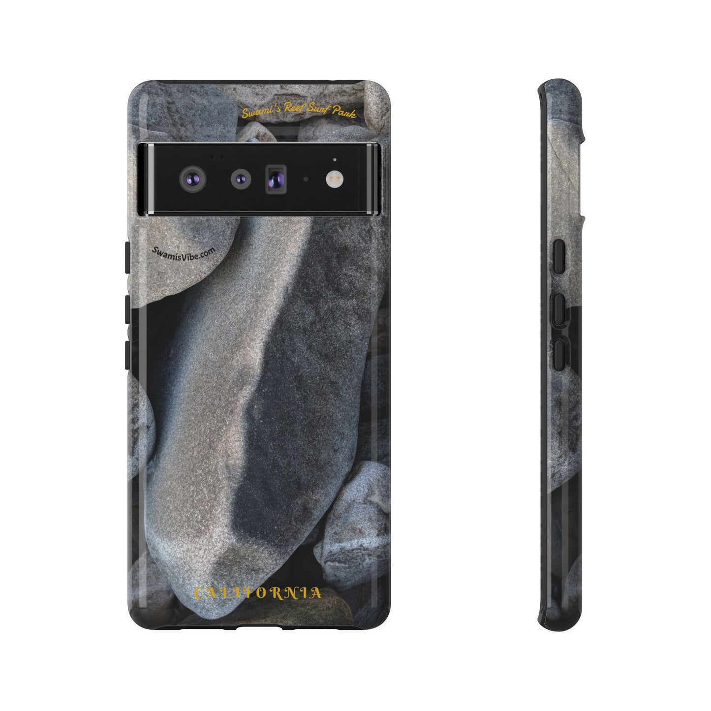 Swamis Vibe Encinitas California JSE Phone Case Designs #3. Swamis Beach Melted Rocks Durable Phone Case with Rock Design, Tough Cases for Outdoorsy Souls, Unique Gift for Nature Lovers, Perfect for Hiking and Adventure