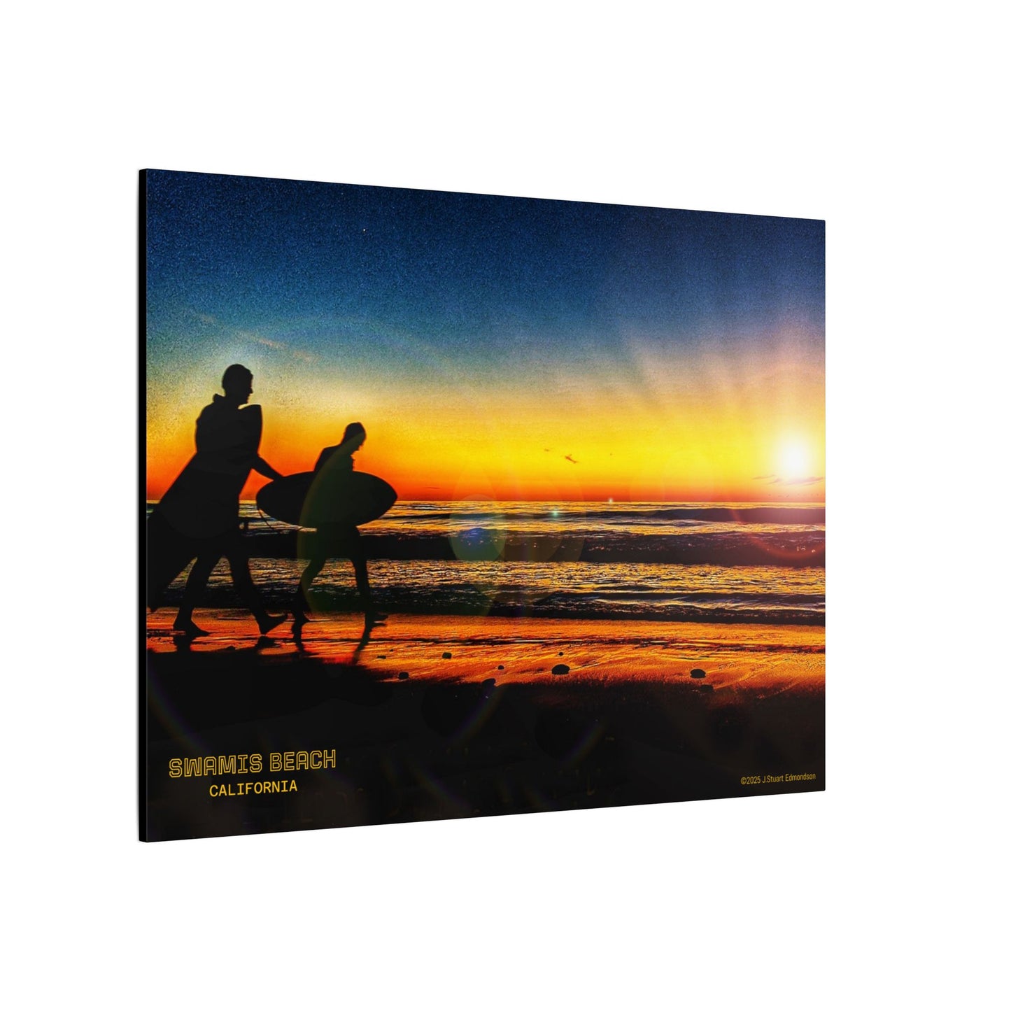 Swamis Vibe Encinitas California JSE Photograph #115 Spirited Swamis Surfers Sunset Sunset Surfing Matte Canvas Print, Surfer Wall Art, Beach Home Decor, Gift for Surf Lovers, Coastal Living, Ocean Art