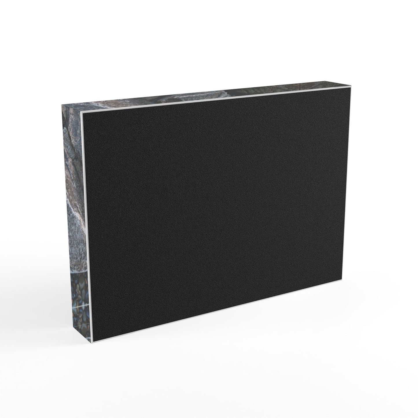 Swamis Melted Rocks Encinitas California Solid Acrylic Photo Block Natural Stone Photo Block Display, Home Decor, Gift for Nature Lovers