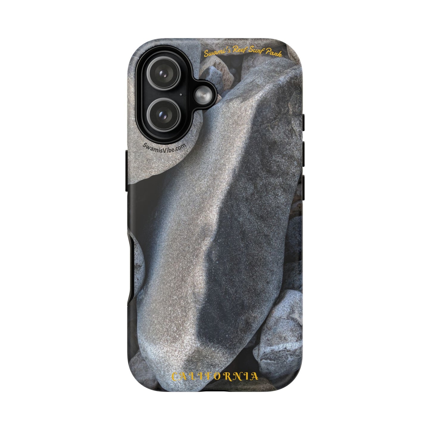 Swamis Vibe Encinitas California JSE Phone Case Designs #3. Swamis Beach Melted Rocks Durable Phone Case with Rock Design, Tough Cases for Outdoorsy Souls, Unique Gift for Nature Lovers, Perfect for Hiking and Adventure
