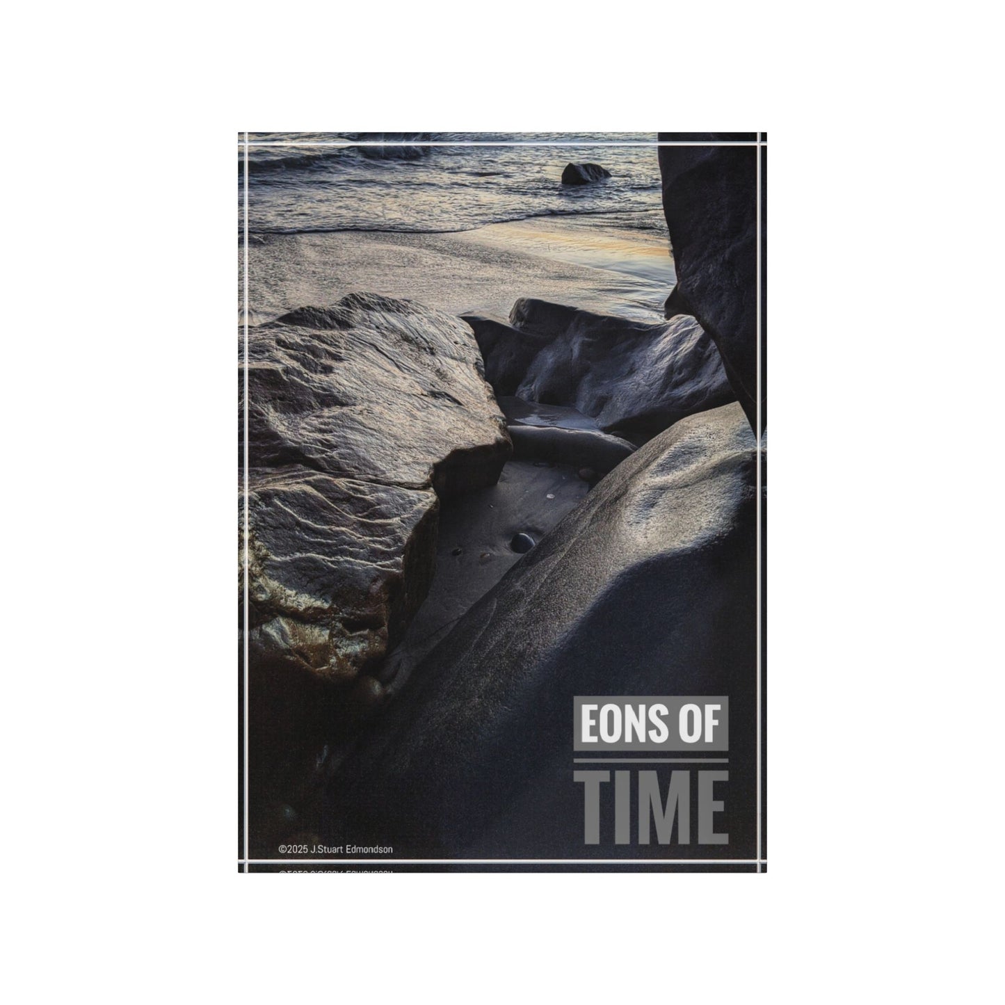 Swamis Vibe Surf and Sunsets SWAMIS VIBE Photo Block #55 Eons Of Time, Black and White, Decorative Desk Decor, Unique Wall Art, Nature Photography, Gift for Home Decor Lovers