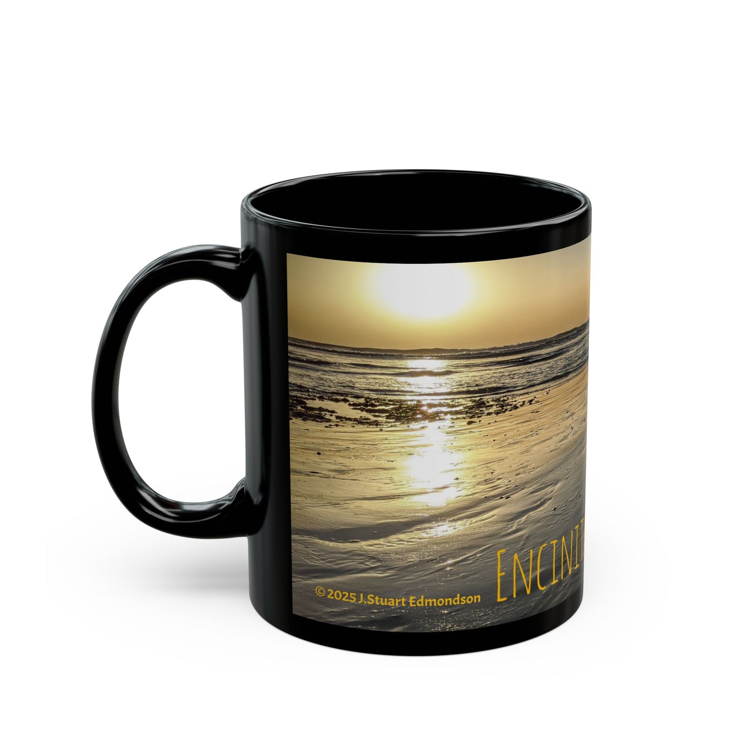 Swamis Vibe Encinitas California JSE Designs Swamis Vibe Ceramic Mug #2. Beach Vibes Coffee Mug - Encinitas California, Surfing Gift, Ocean Lover, Summer Memories, Travel Keepsake
