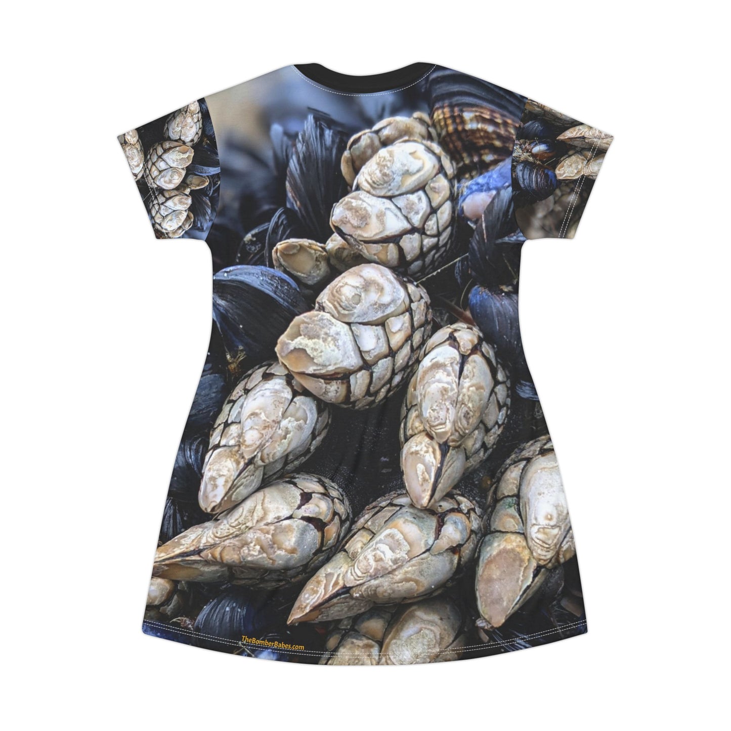 Swamis Vibe Encinitas California JSE Designs Barnacle Beach Dress #1. Artistic Nature T-Shirt Dress Nature-Inspired T-Shirt Dress, Casual Wear, Beach Cover-Up, Summer Fashion, Unique Gift for Her, Outdoor Adventures