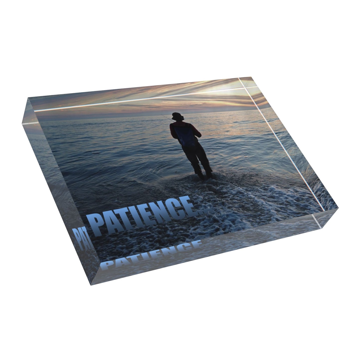 Inspirational Photo Block – Motivational Home Decor, Gift for Friends, Office, Mindfulness Decor, Patience Quote