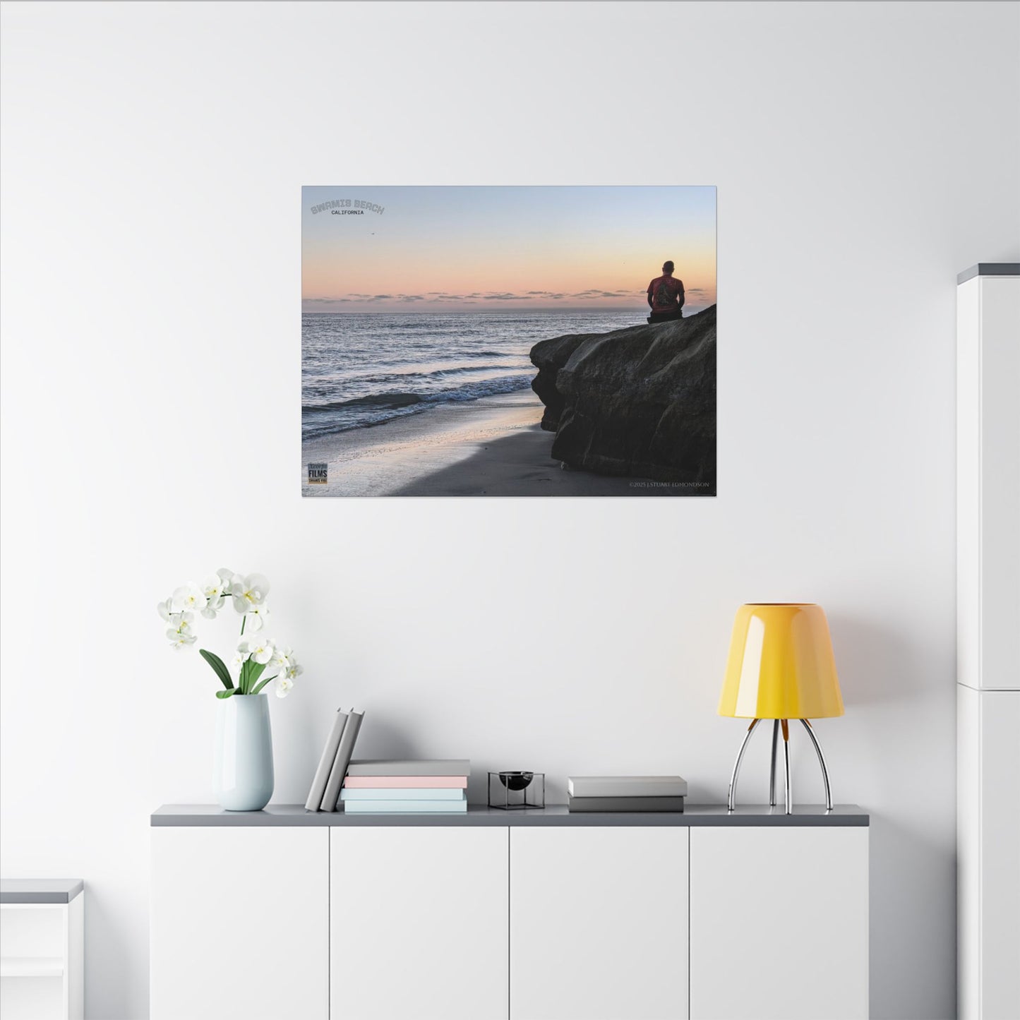 Swamis Vibe Encinitas California JSE Photograph #251 Meditation Serene Beach Canvas Print, Wall Decor, Coastal Art, Home Decor, Nature Wall Art, Perfect Gift for Ocean Lovers
