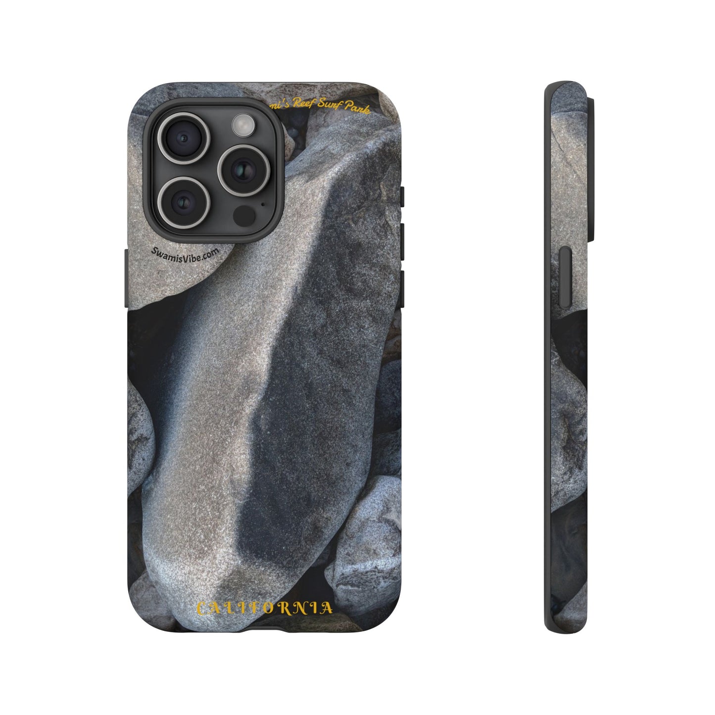 Swamis Vibe Encinitas California JSE Phone Case Designs #3. Swamis Beach Melted Rocks Durable Phone Case with Rock Design, Tough Cases for Outdoorsy Souls, Unique Gift for Nature Lovers, Perfect for Hiking and Adventure