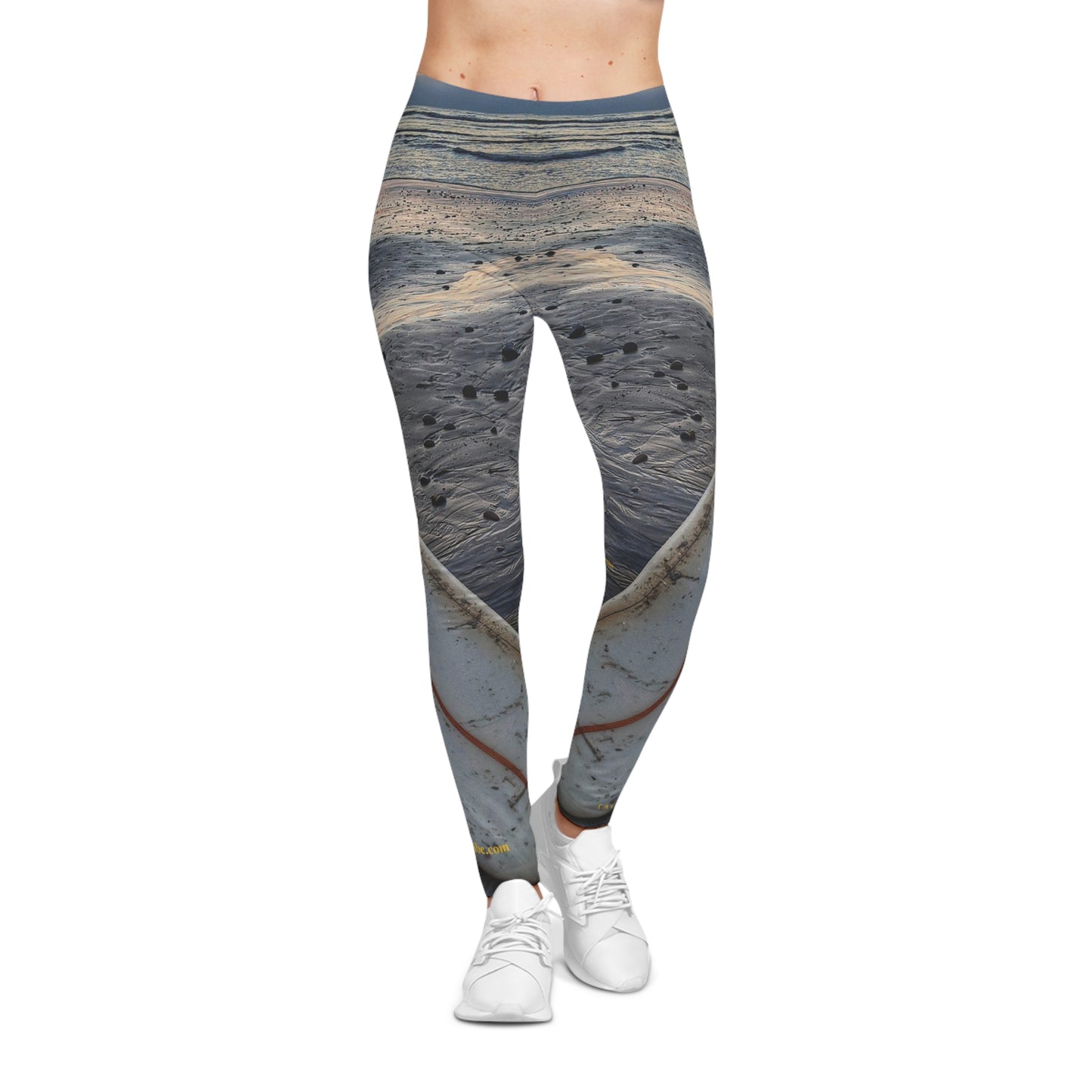 Swamis Vibe Encinitas California JSE Designs Surfer Sunset Leggings #4. Stylish Women's Casual Leggings, Trendy Everyday Wear, Comfortable Active Leggings, Unique Printed Leggings, Gift for Her