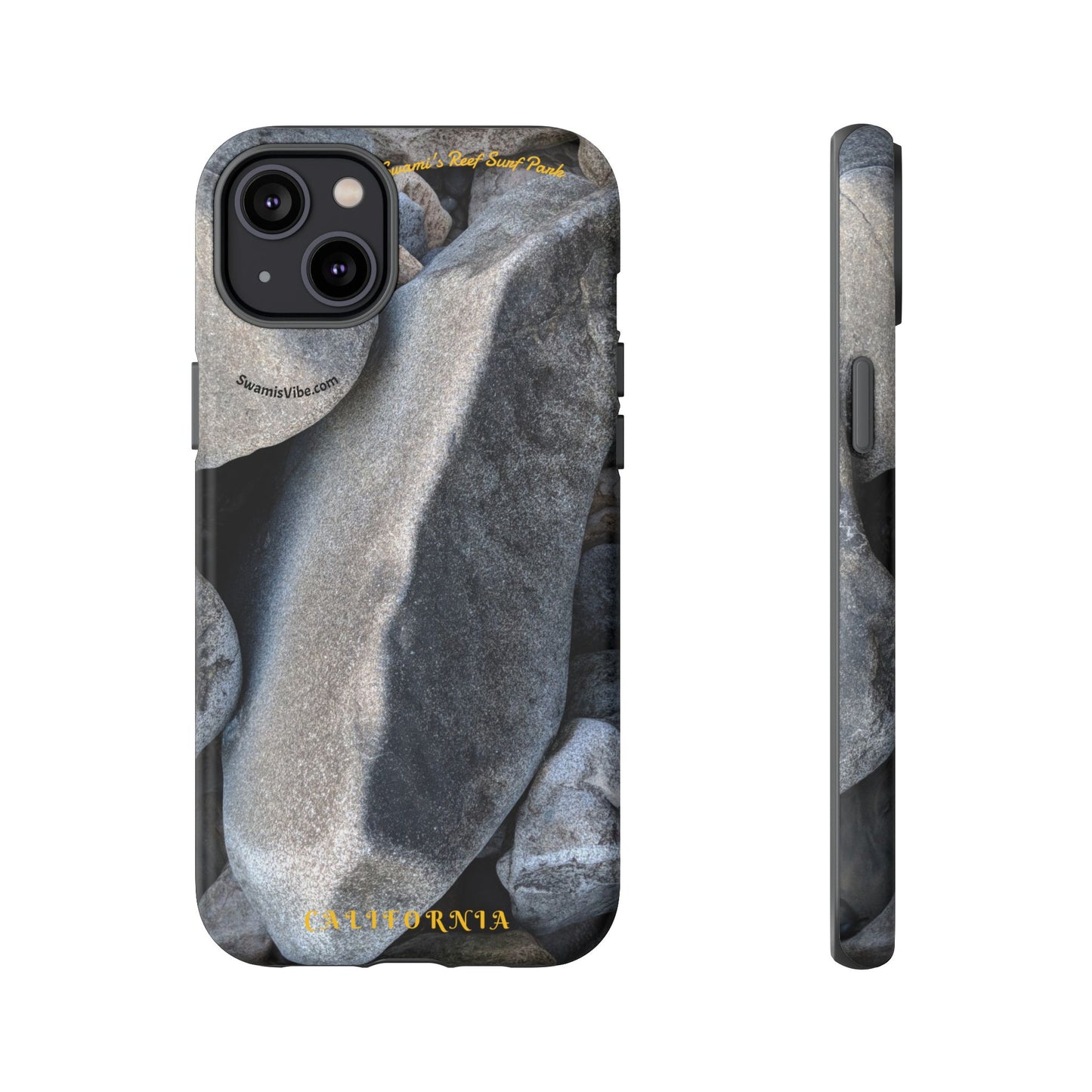 Swamis Vibe Encinitas California JSE Phone Case Designs #3. Swamis Beach Melted Rocks Durable Phone Case with Rock Design, Tough Cases for Outdoorsy Souls, Unique Gift for Nature Lovers, Perfect for Hiking and Adventure