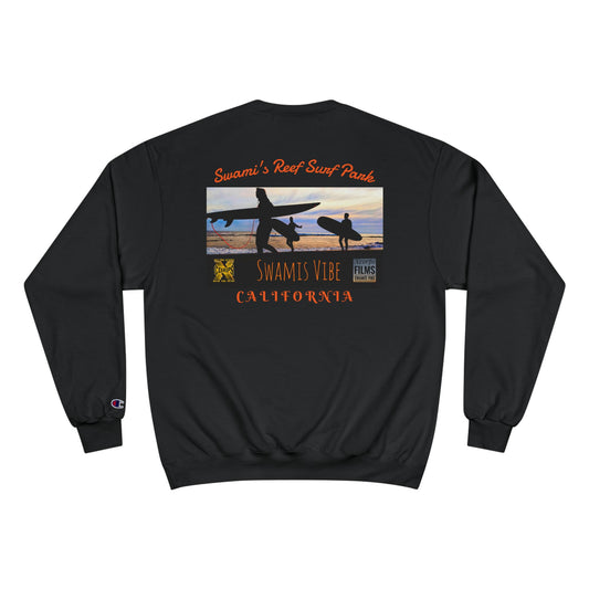 Swamis Vibe Encinitas California JSE Designs #1. Custom Designed Swamis Surf Park Crewneck Unisex Sweatshirt