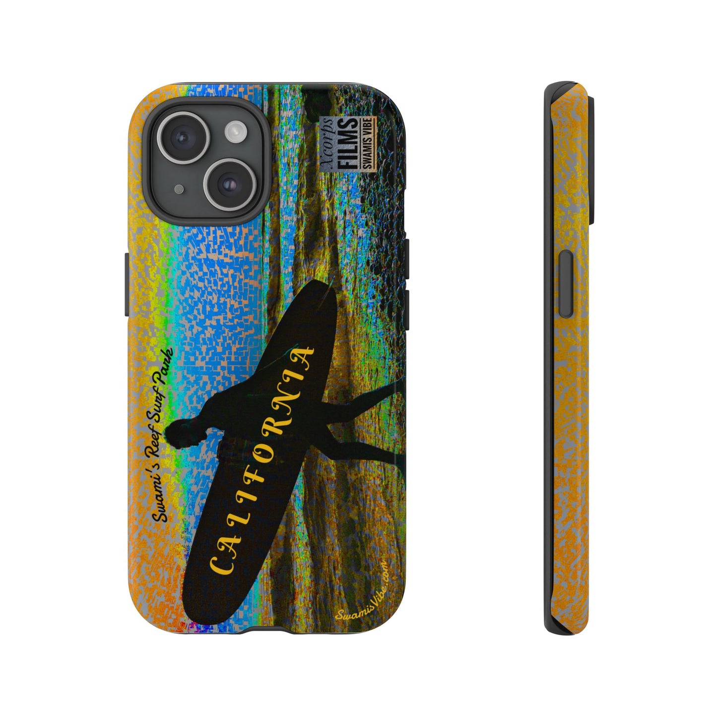 Swamis Vibe Encinitas California JSE Phone Case Designs #1 Swamis Beach Vibe California Surf Phone Case, Tropical Vibes, Ideal for Beach Lovers, Unique Gift for Summer, Vacation Accessories, Trendy Style